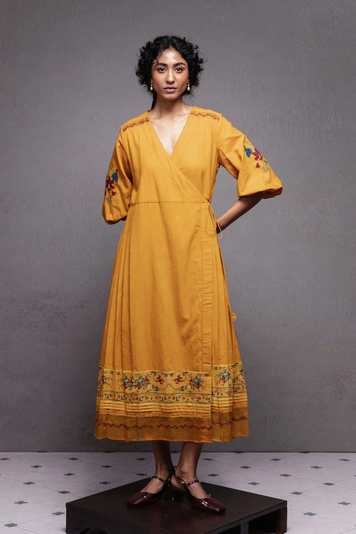 Jama Dress In Mustard