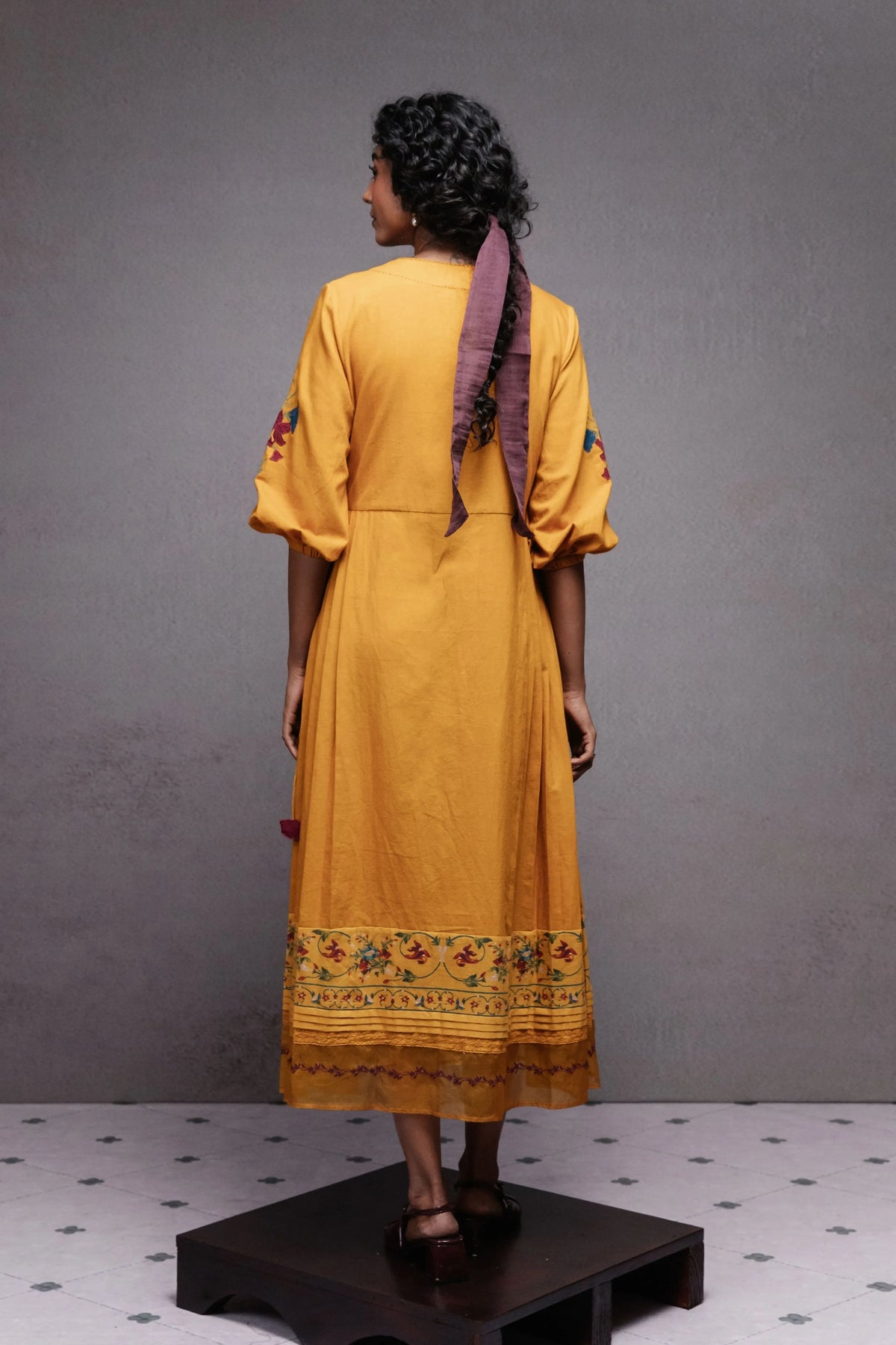 Jama Dress In Mustard