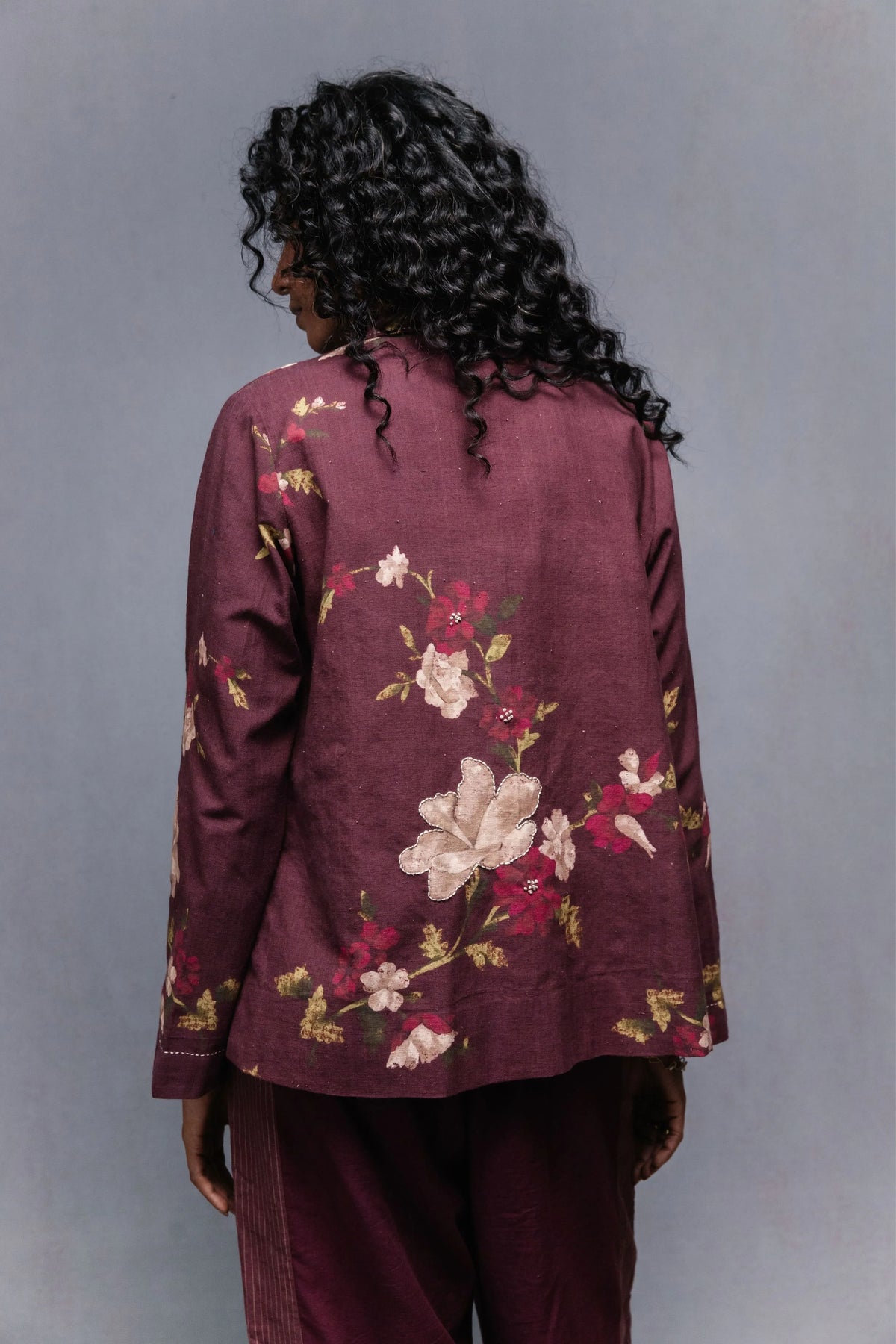 Selvage Jacket Set Wine