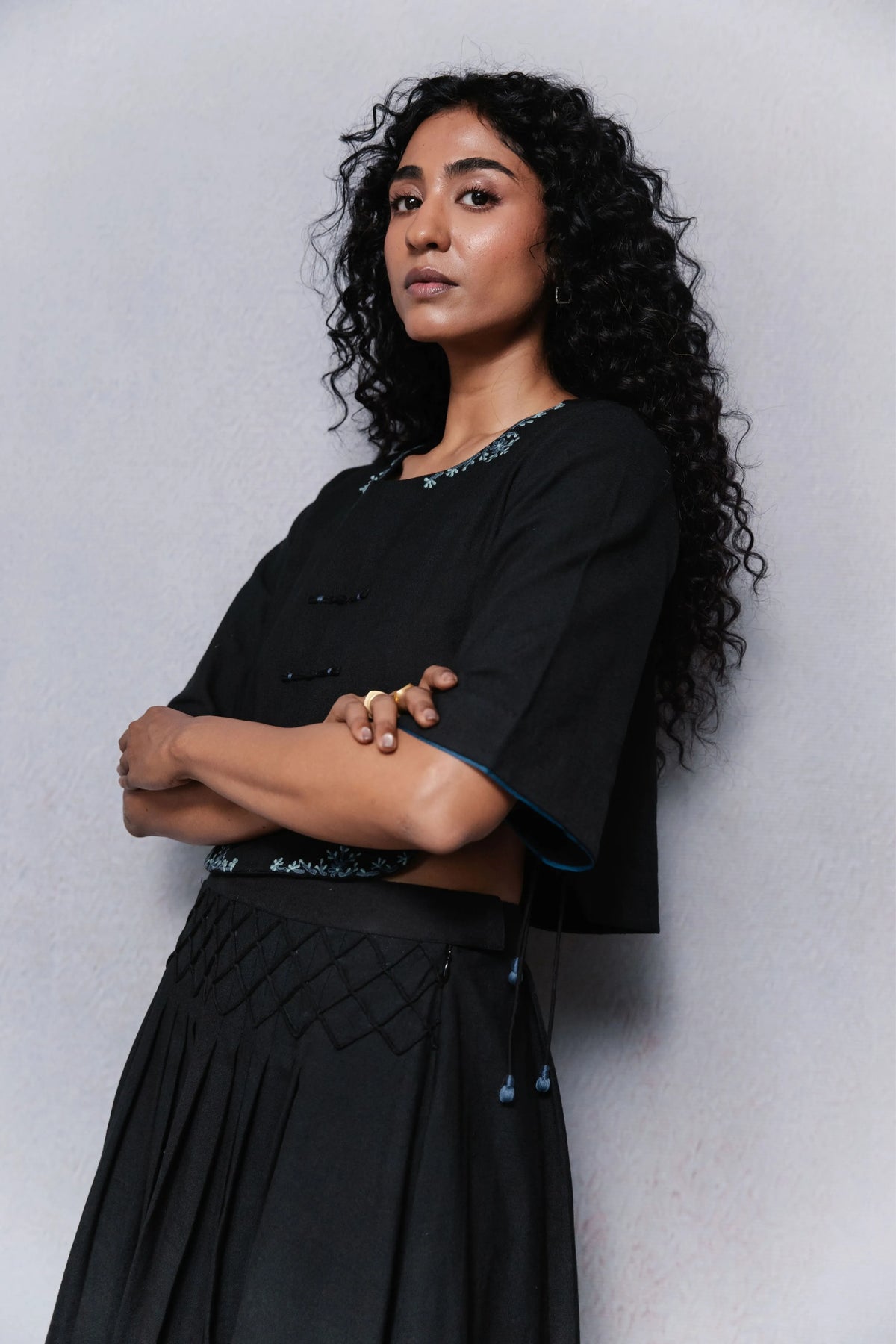 Terra Skirt In Black With Kara Top
