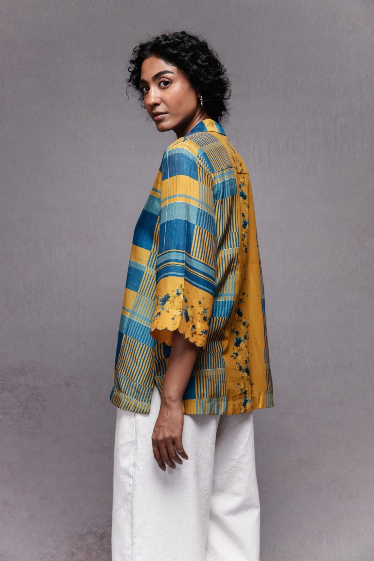 Raha Shirt In Blue Checks
