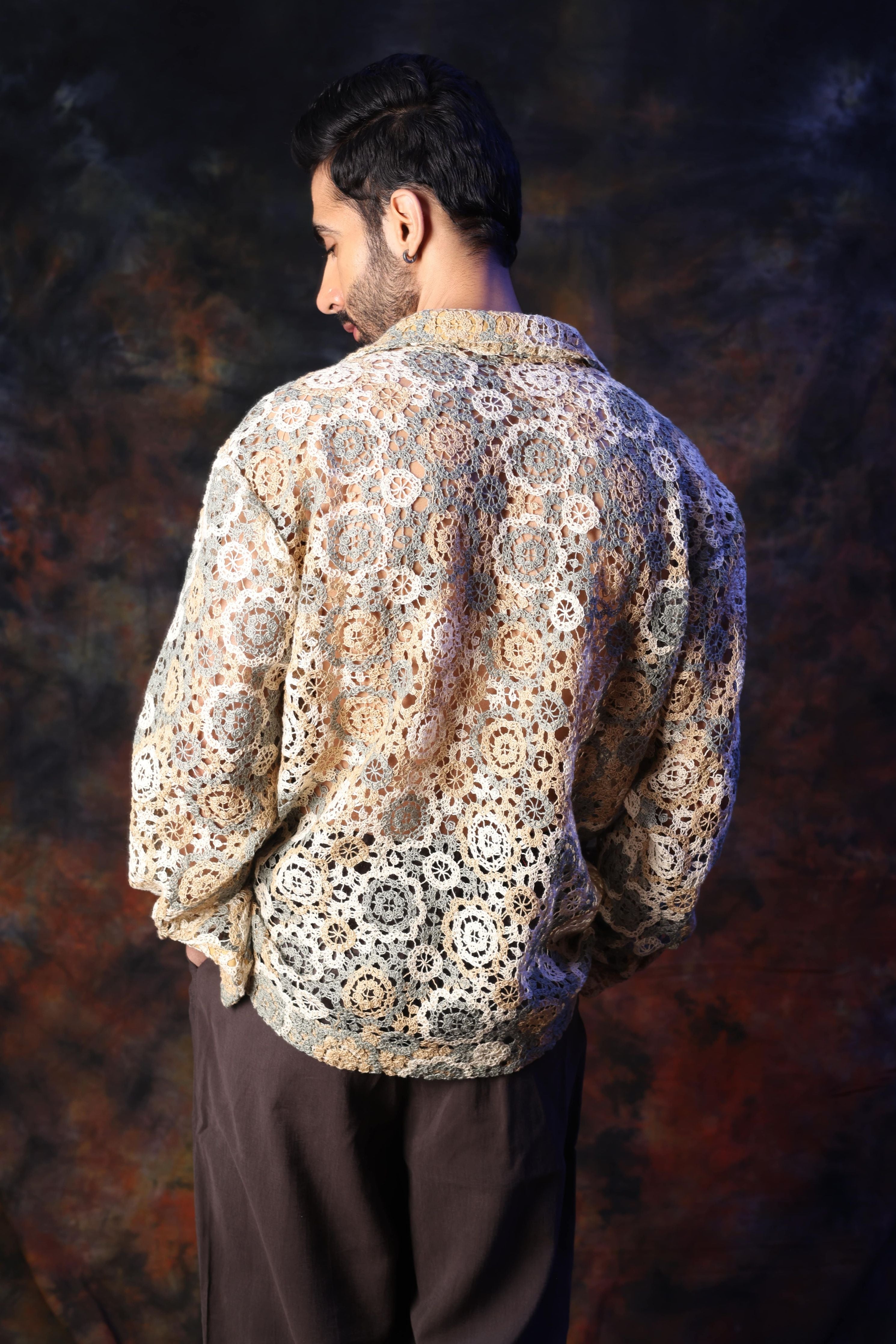 Cream Crochet Shirt
