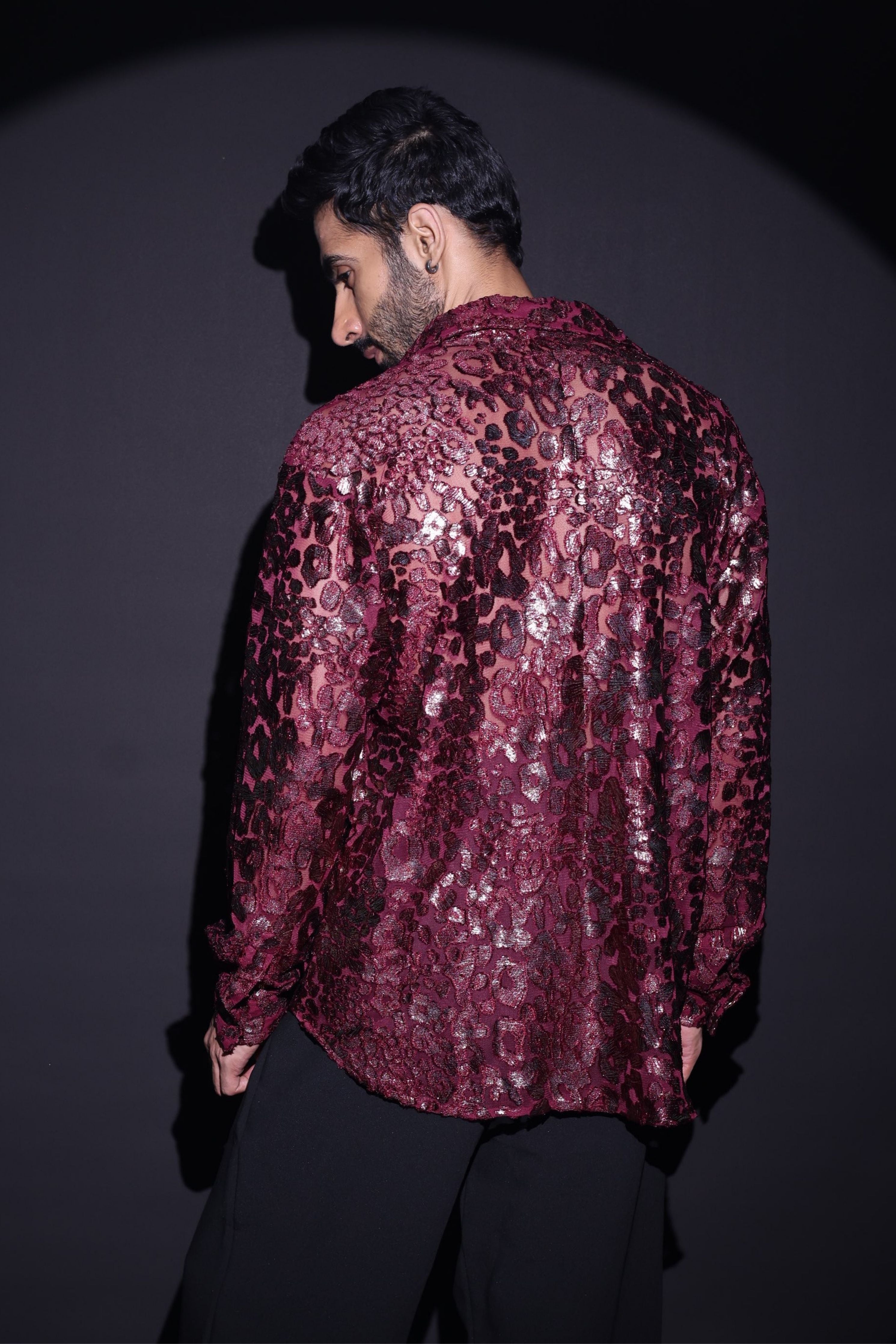 Maroon Velevt Shirt