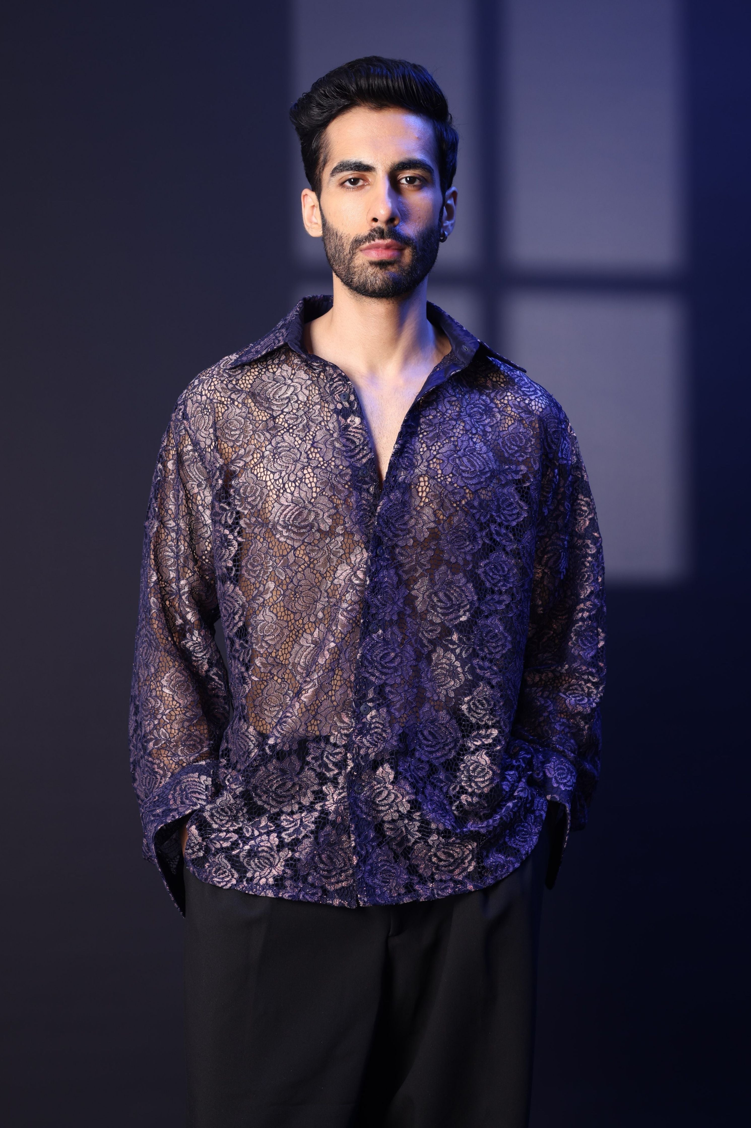 Blue Net Shirt
