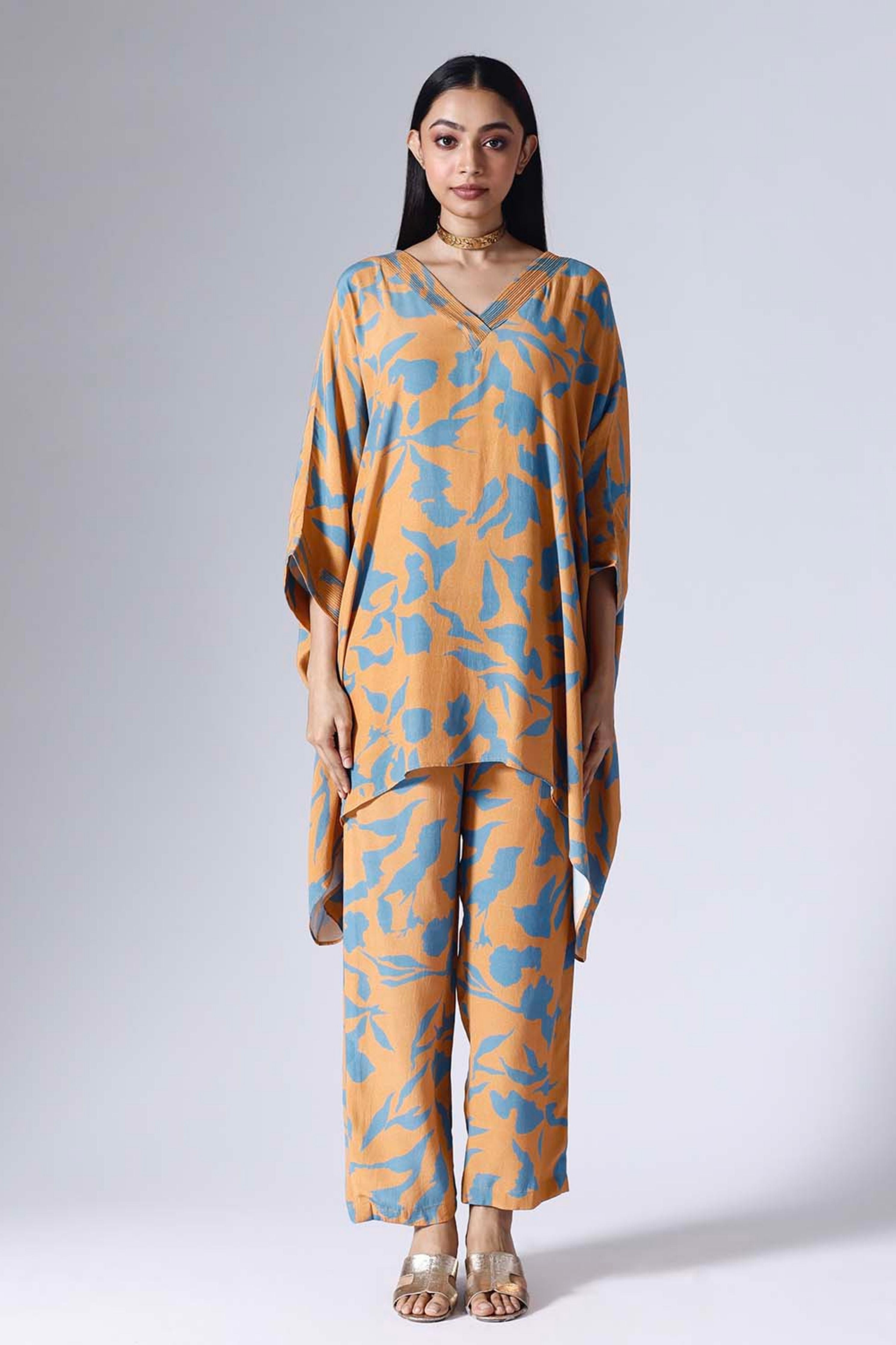 Foliage Short Kaftaan Set