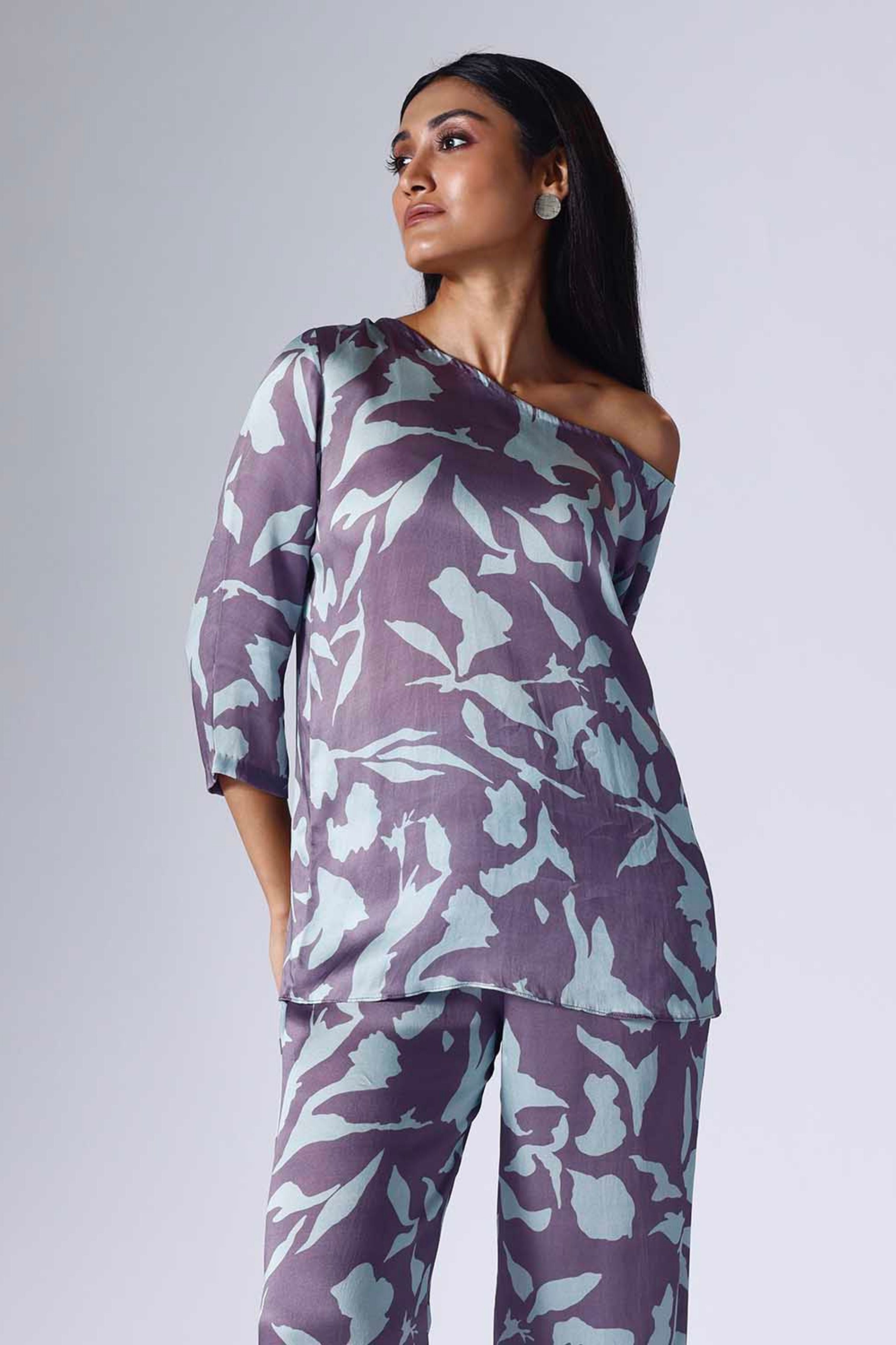 Foliage Drop Shoulder Co-Ord Set