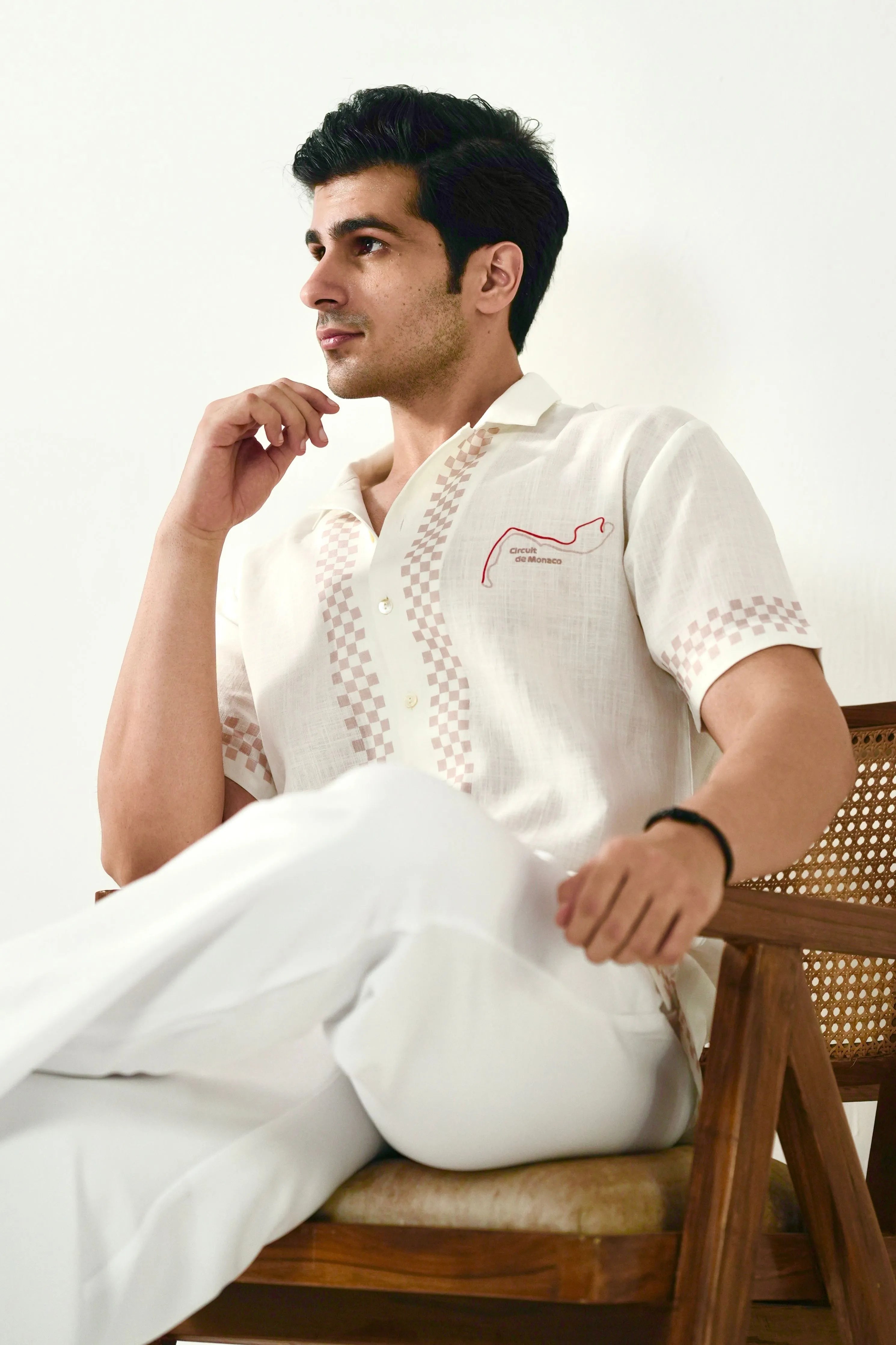 White Monaco Cuban Collar Shirt