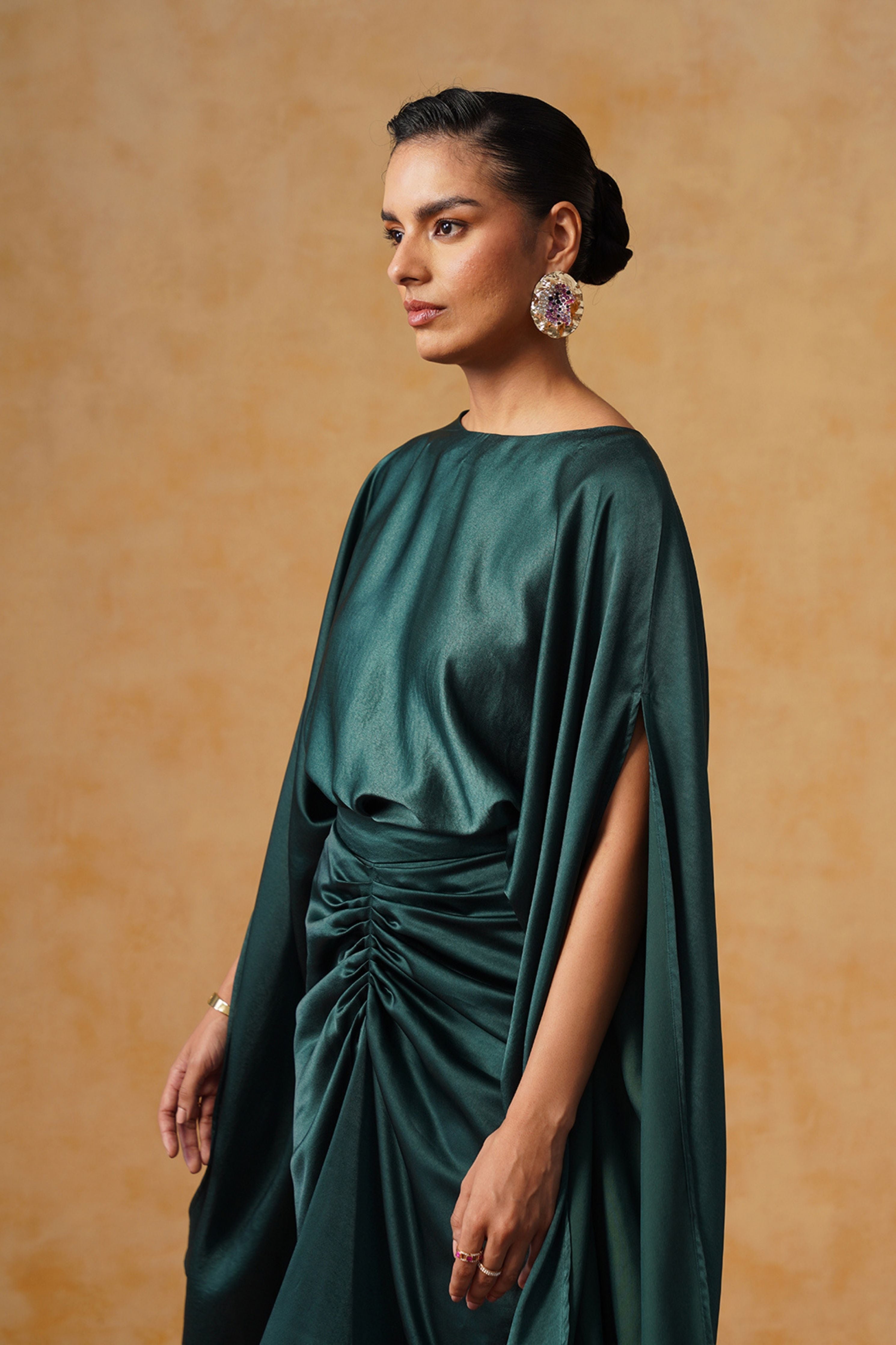 Dira Bottle Green Skirt Co-ord Set