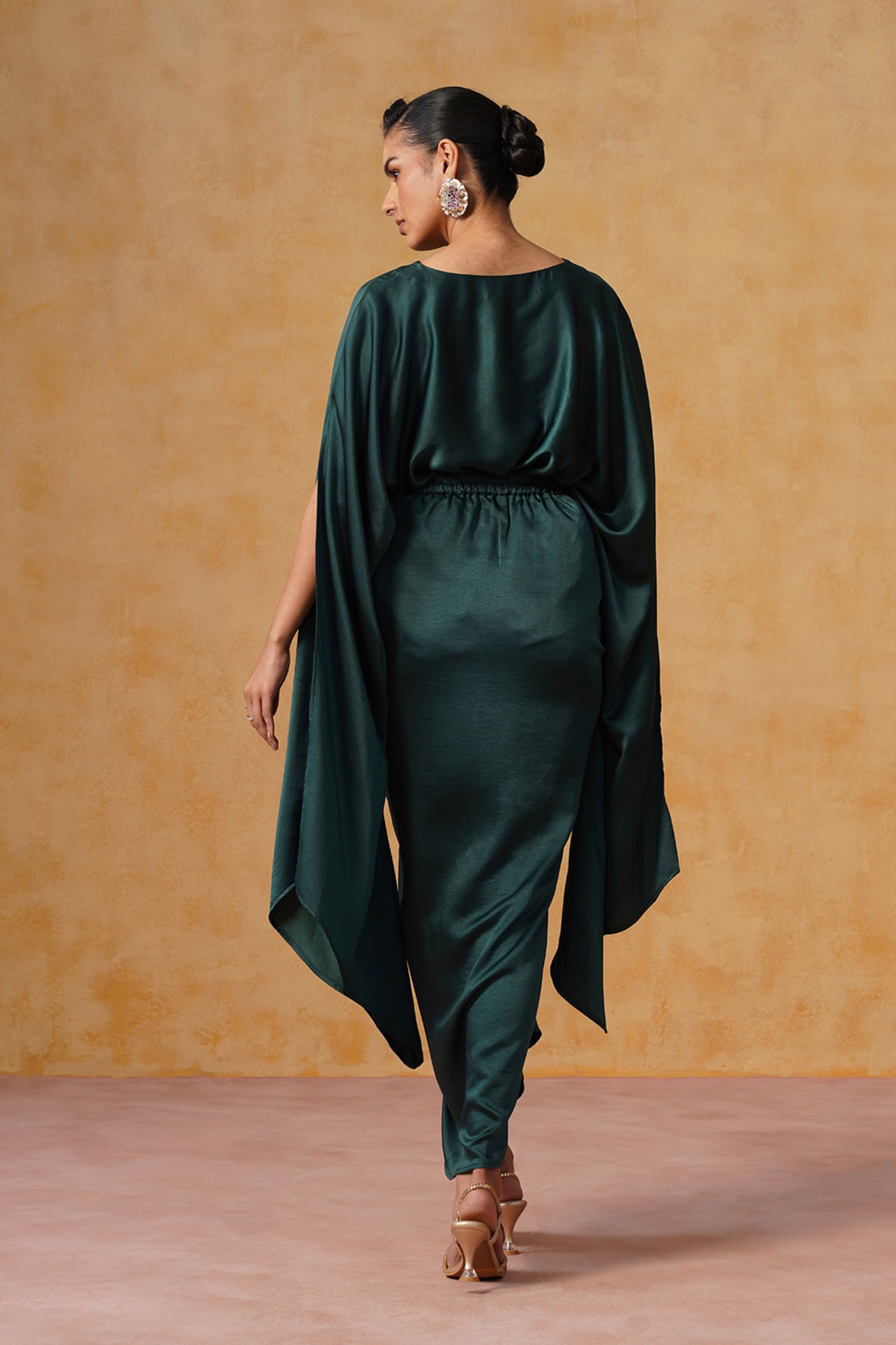 Dira Bottle Green Skirt Co-ord Set