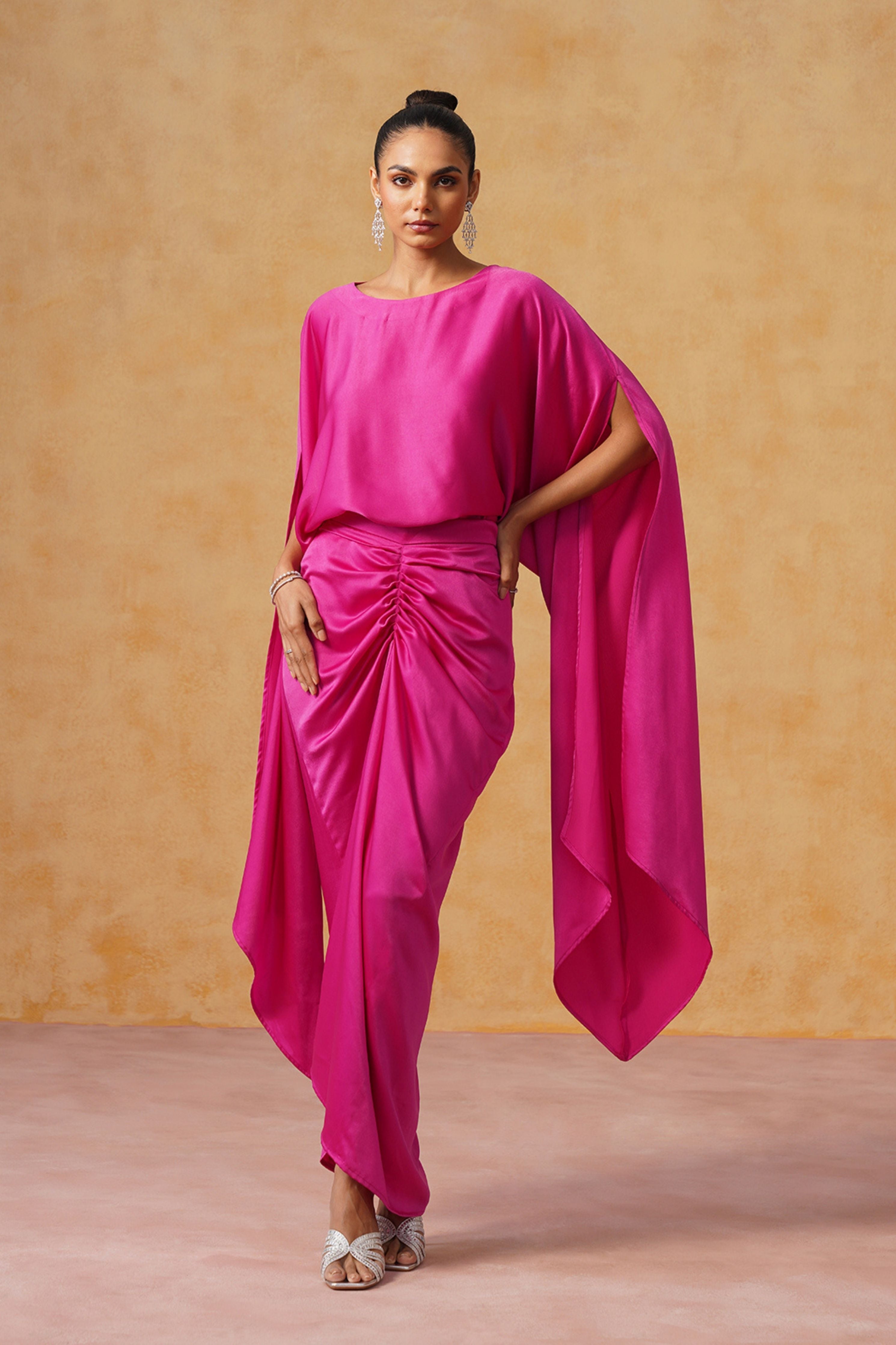 Dira Fuschia Skirt Co-ord Set