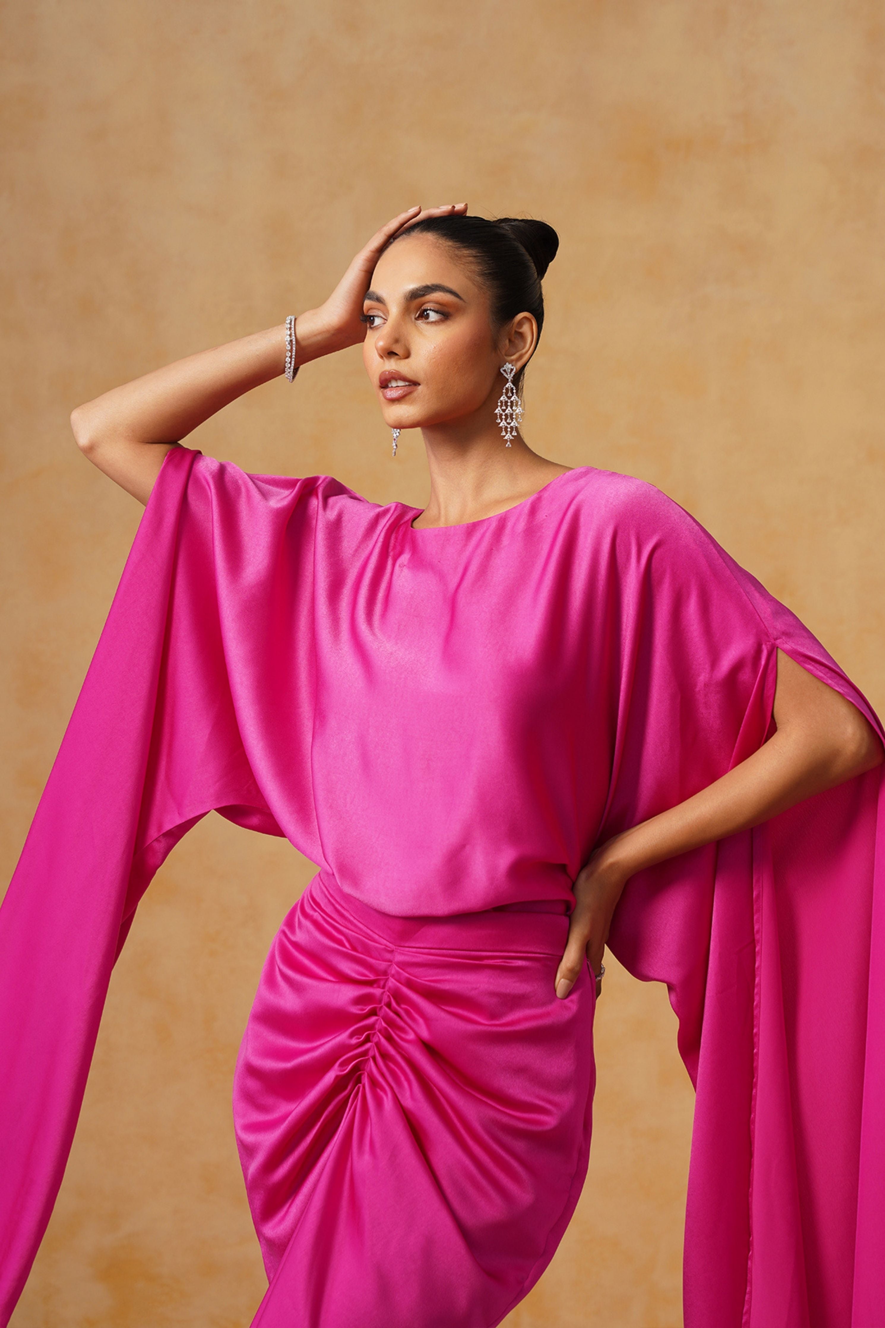 Dira Fuschia Skirt Co-ord Set