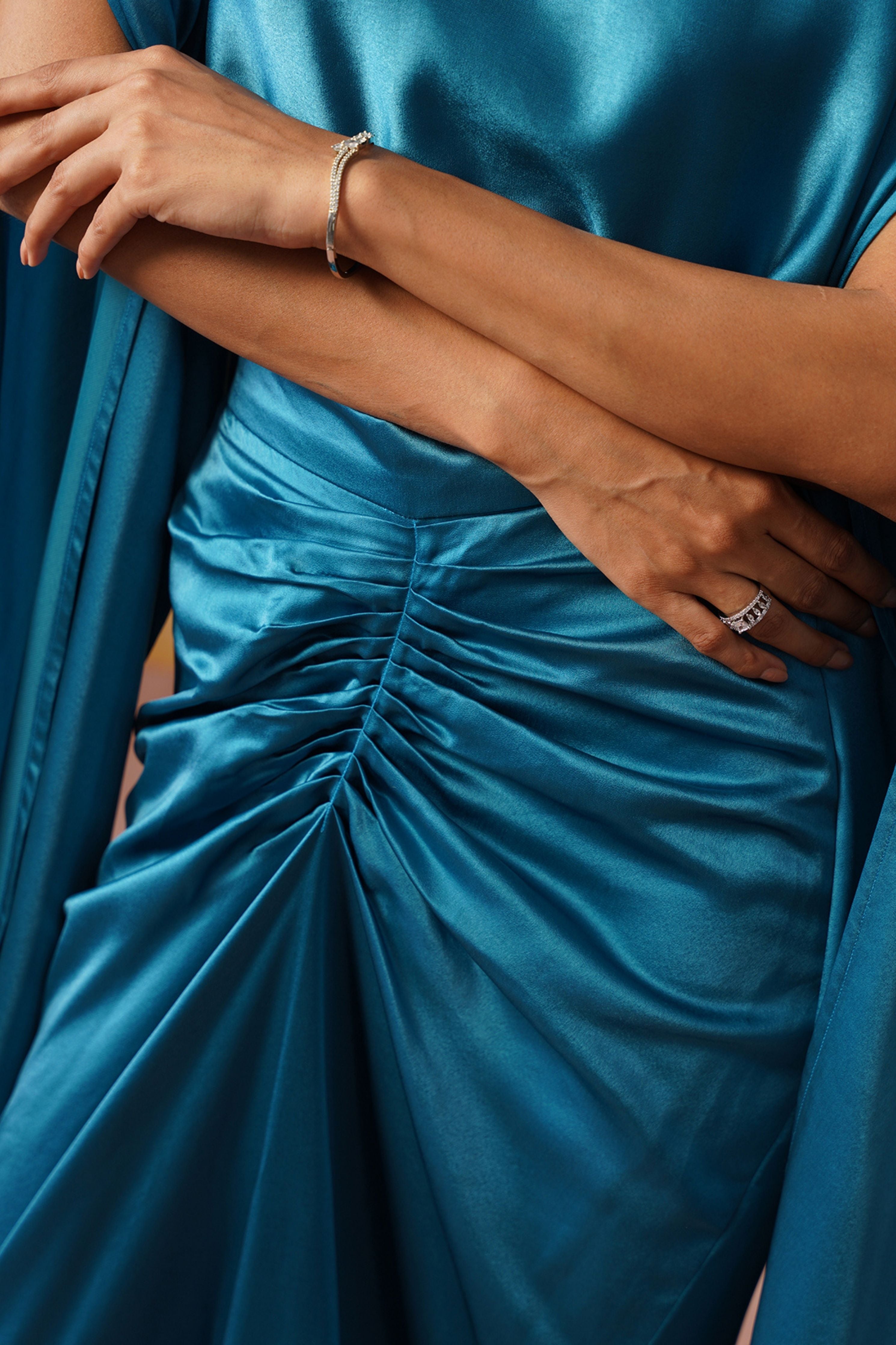 Dira Teal Skirt Co-ord Set