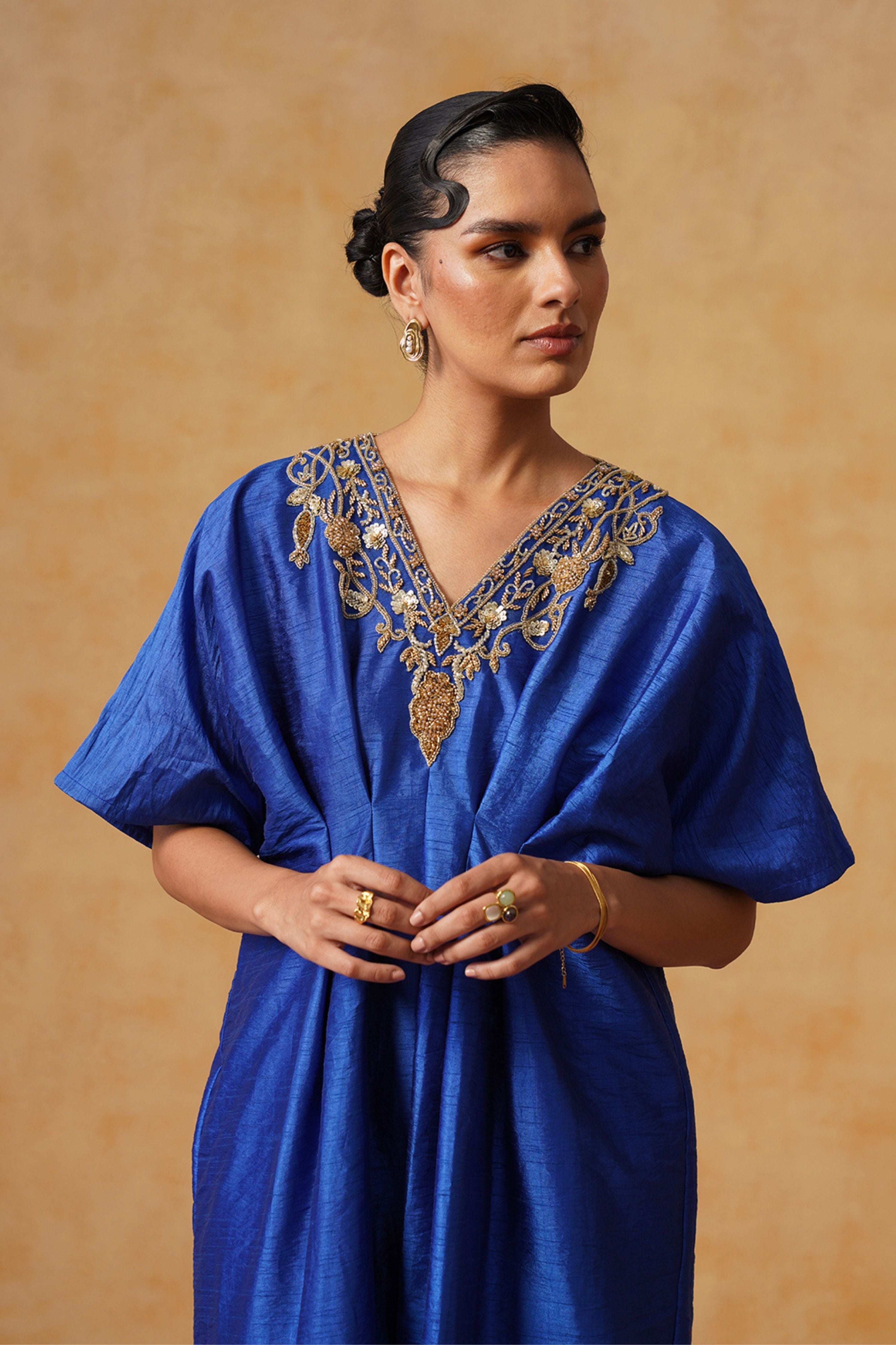 Reva Royal Blue Kaftan Dress