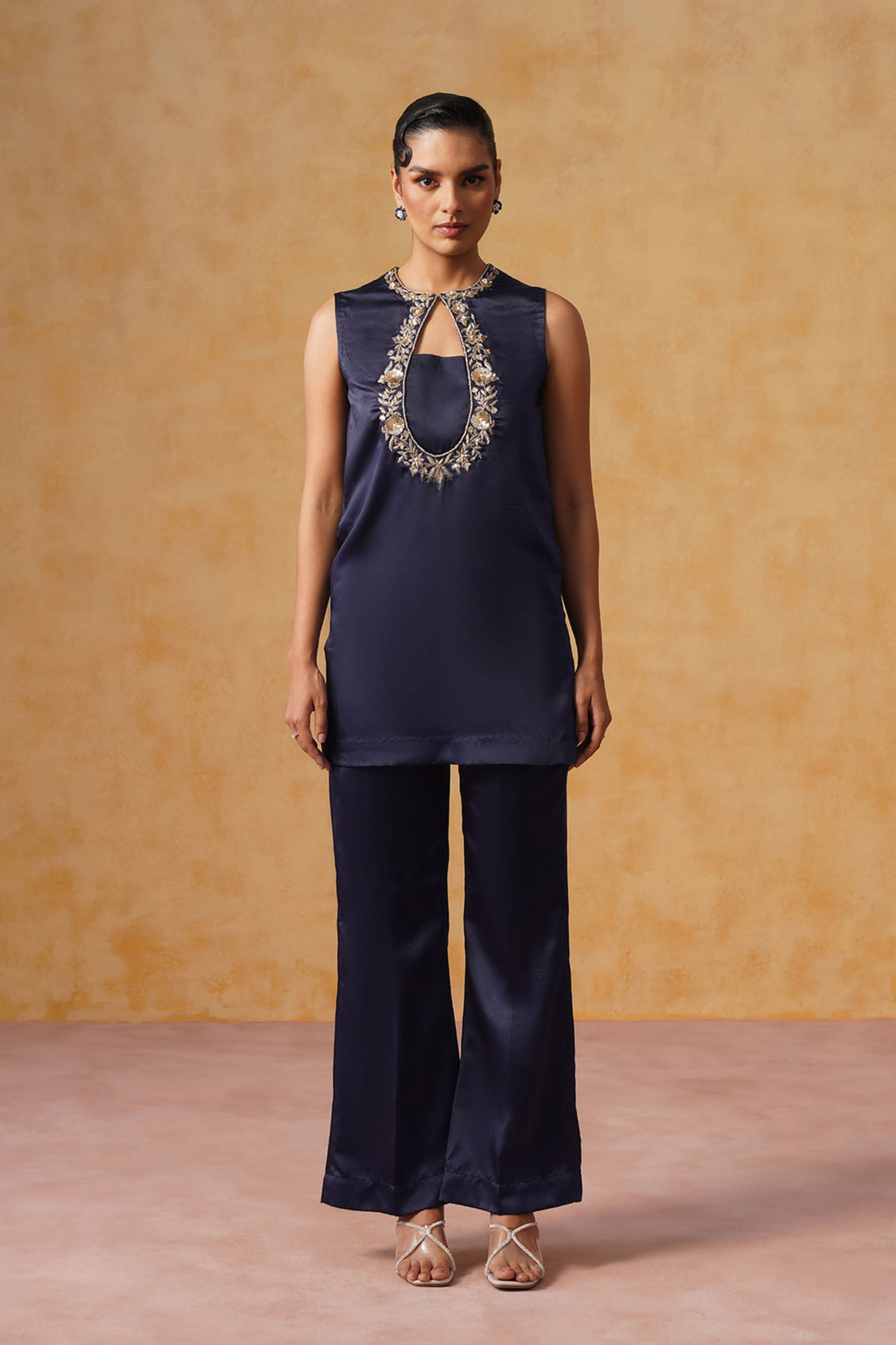 Sana Navy Blue Suit Set