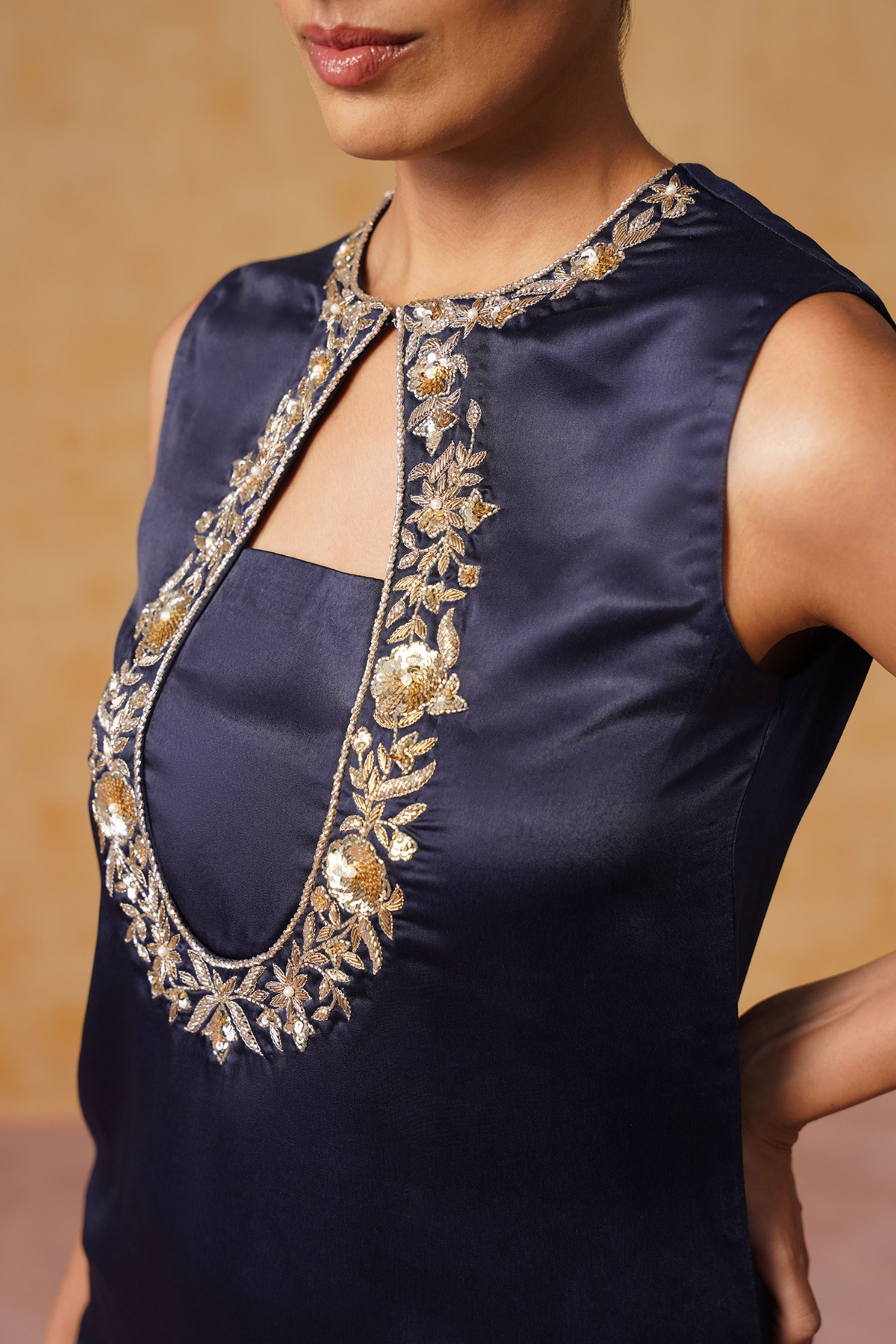 Sana Navy Blue Suit Set