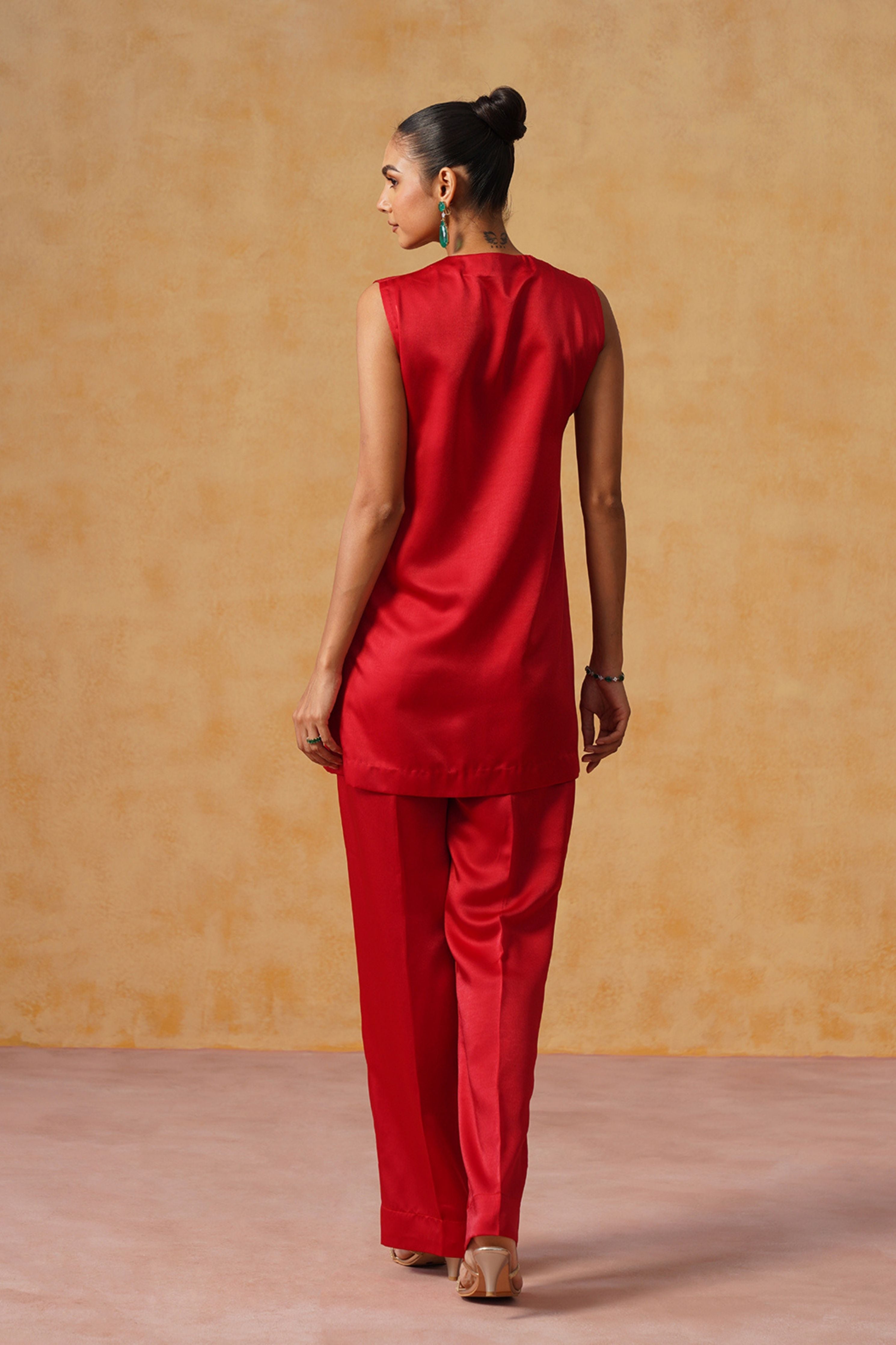 Sana Red Suit Set