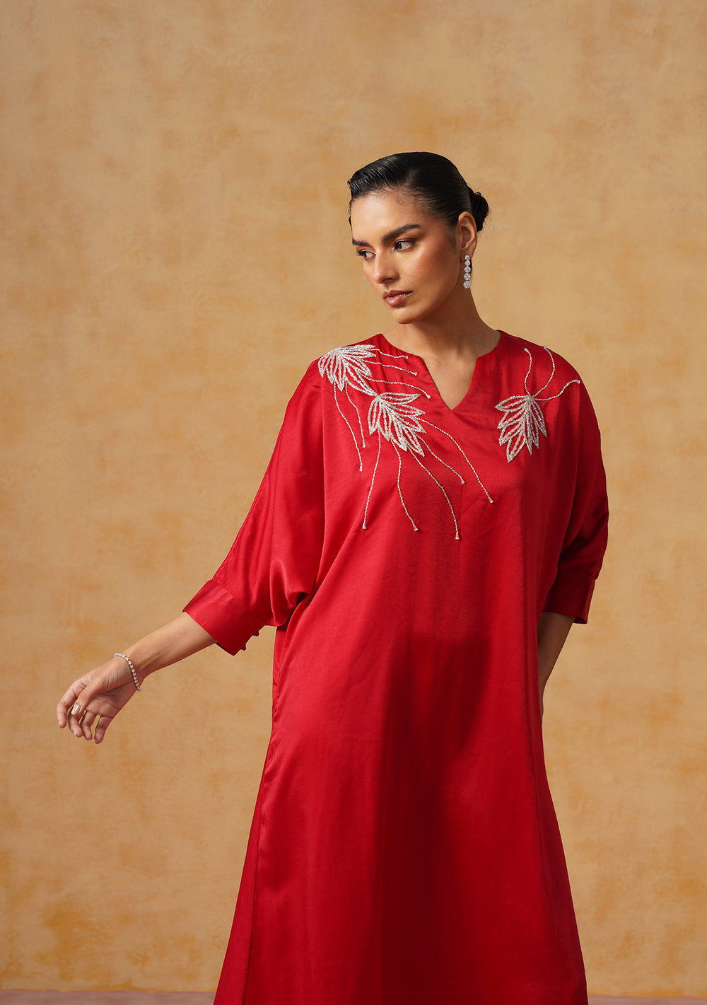 Zara Red Kaftan Dress