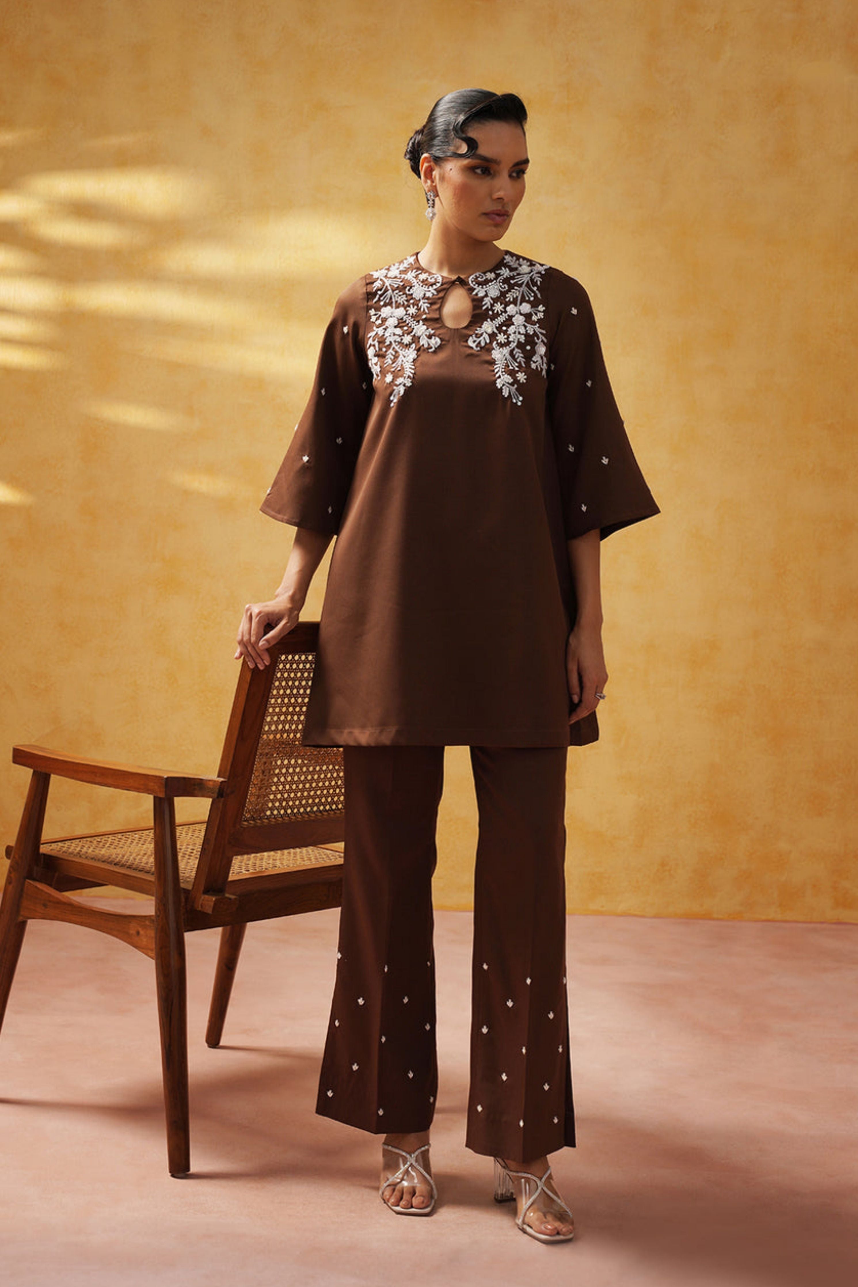 Ziya Chocolate Brown Co-ord Set