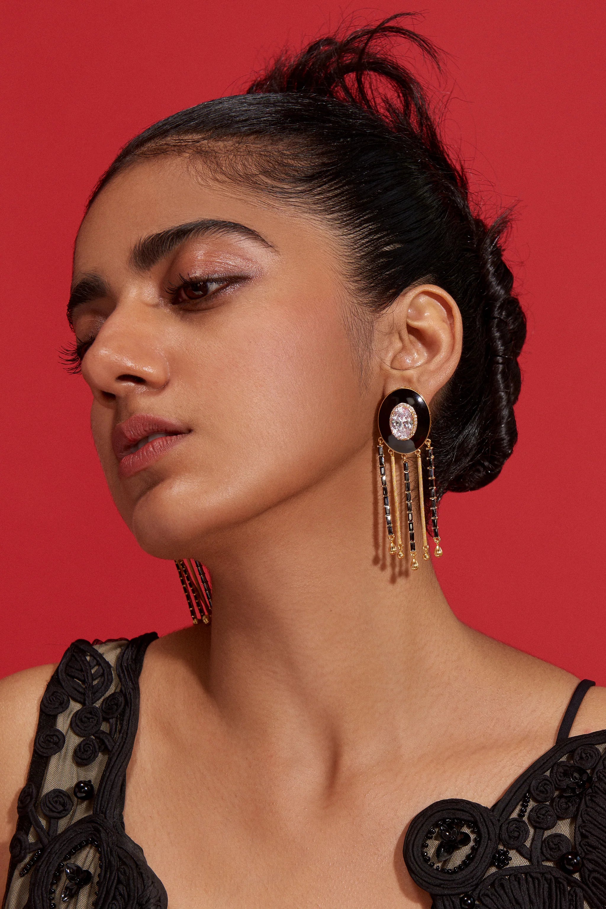Sreeleela In Numisma Fringe Earrings