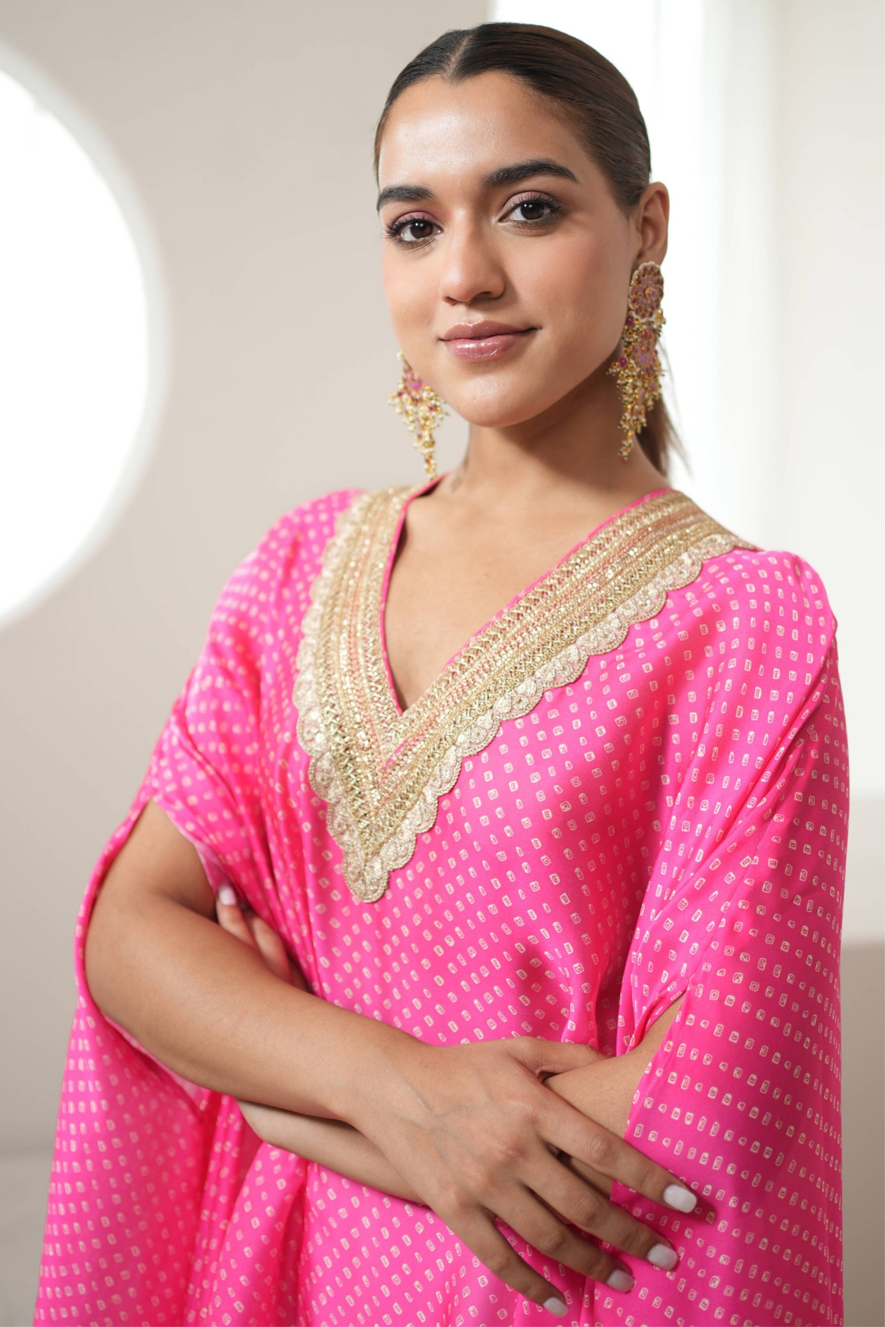 Fuchsia Gold Kaftan