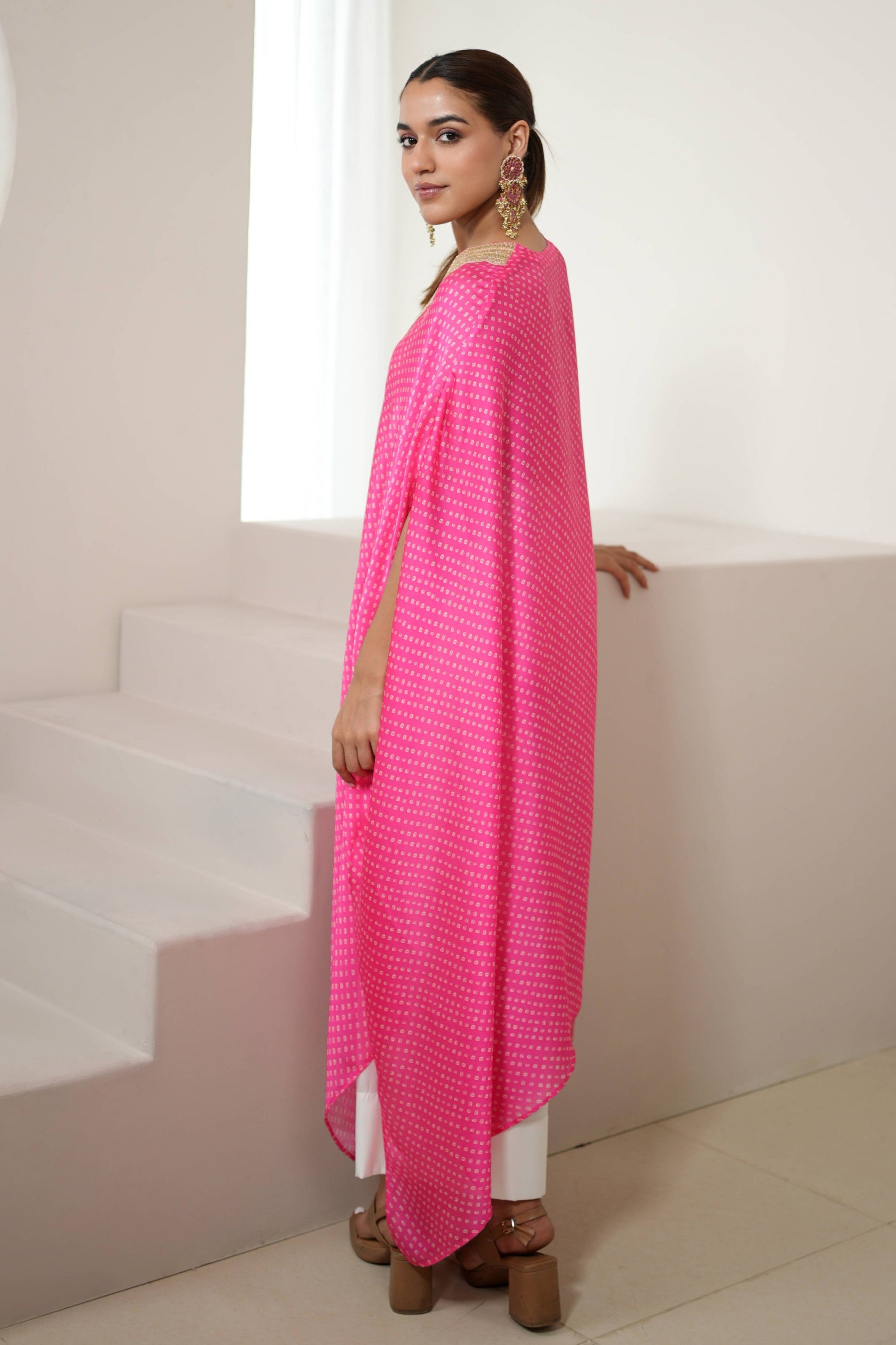 Fuchsia Gold Kaftan