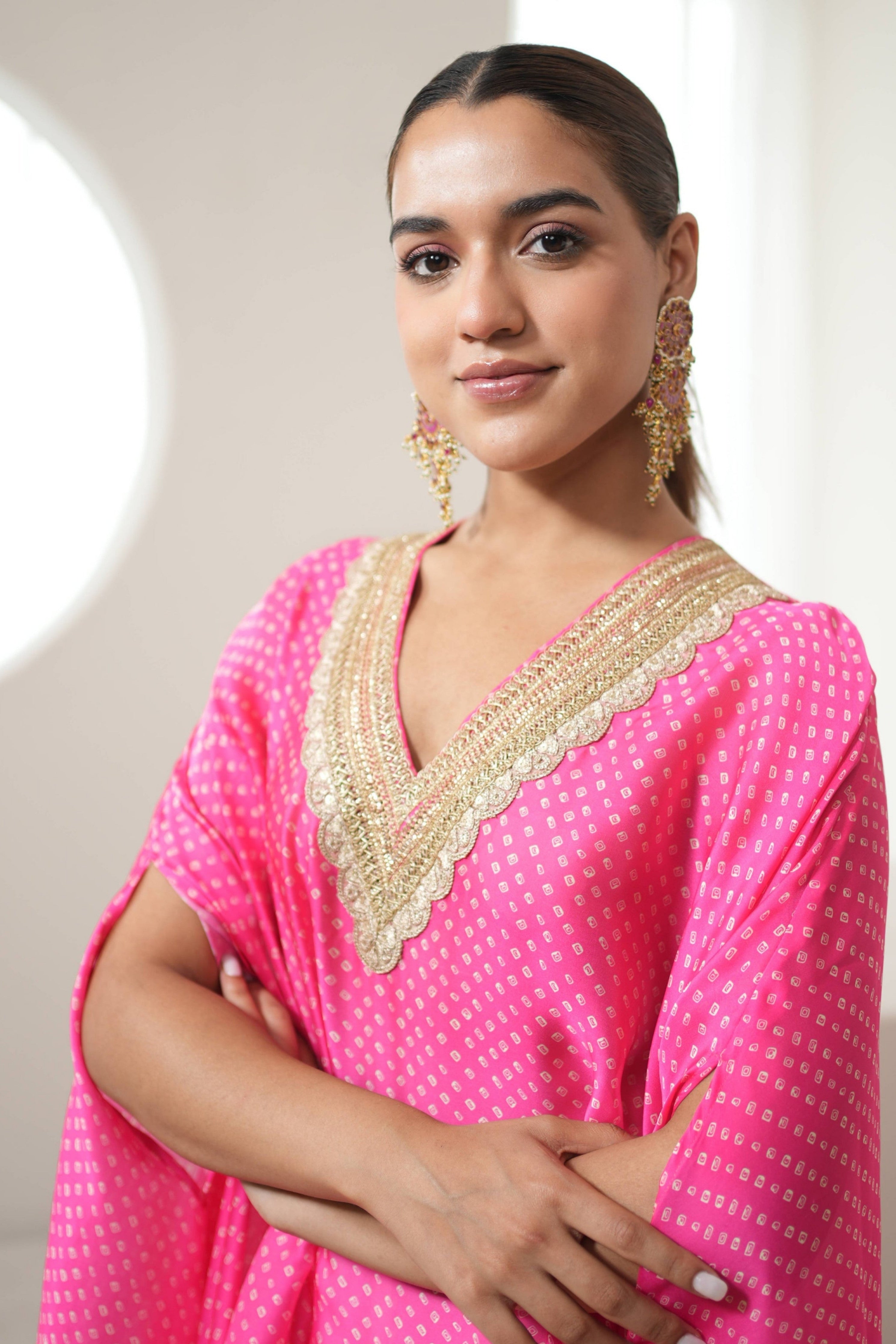 Fuchsia Gold Kaftan
