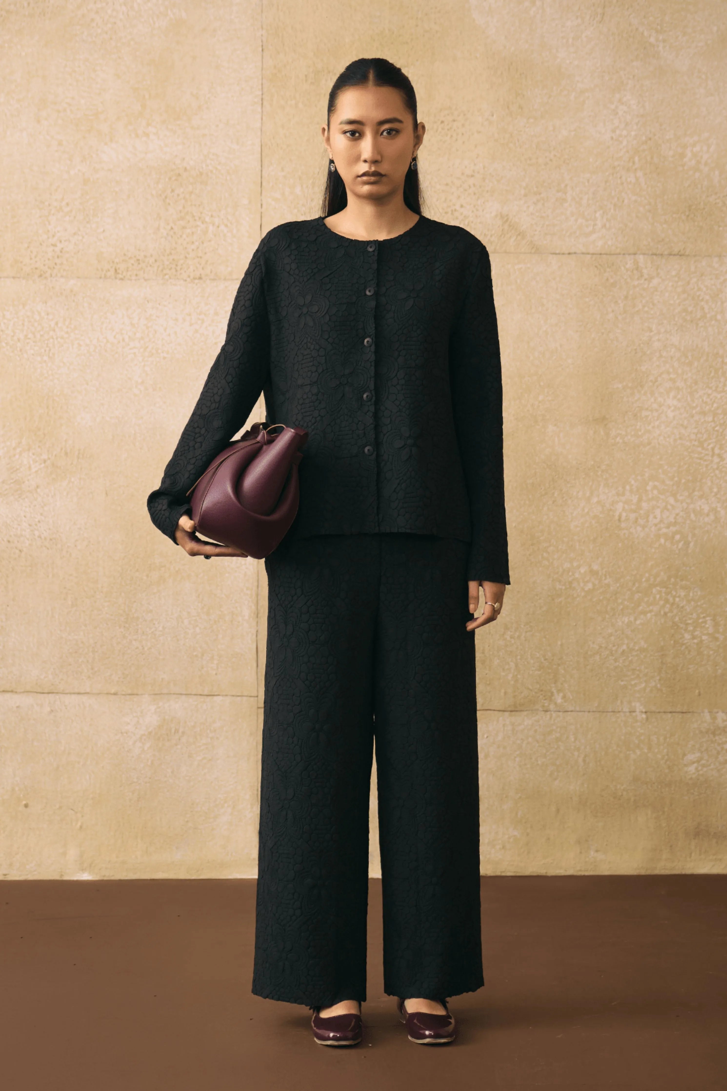 Black Ganni Co-Ord Set