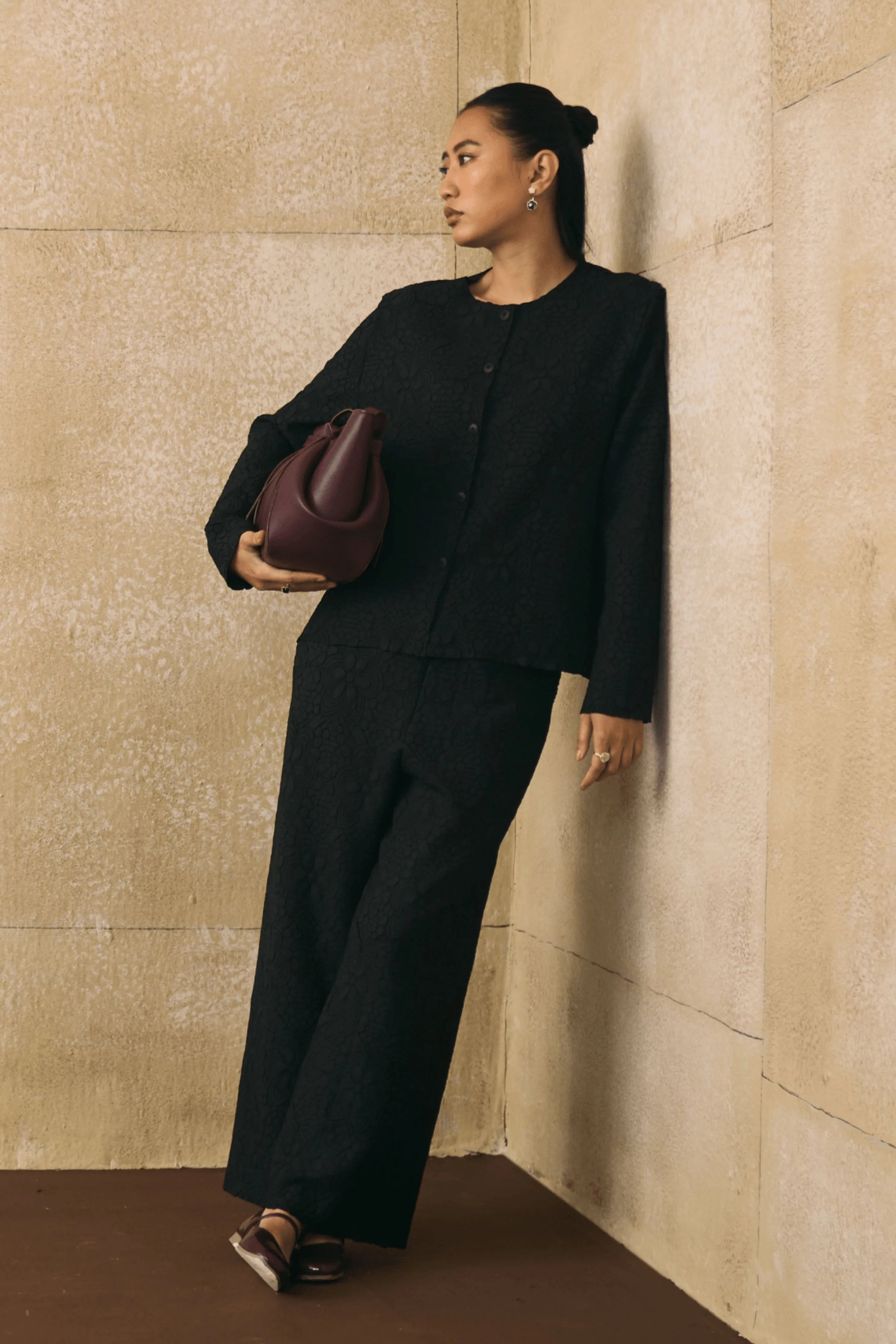 Black Ganni Co-Ord Set