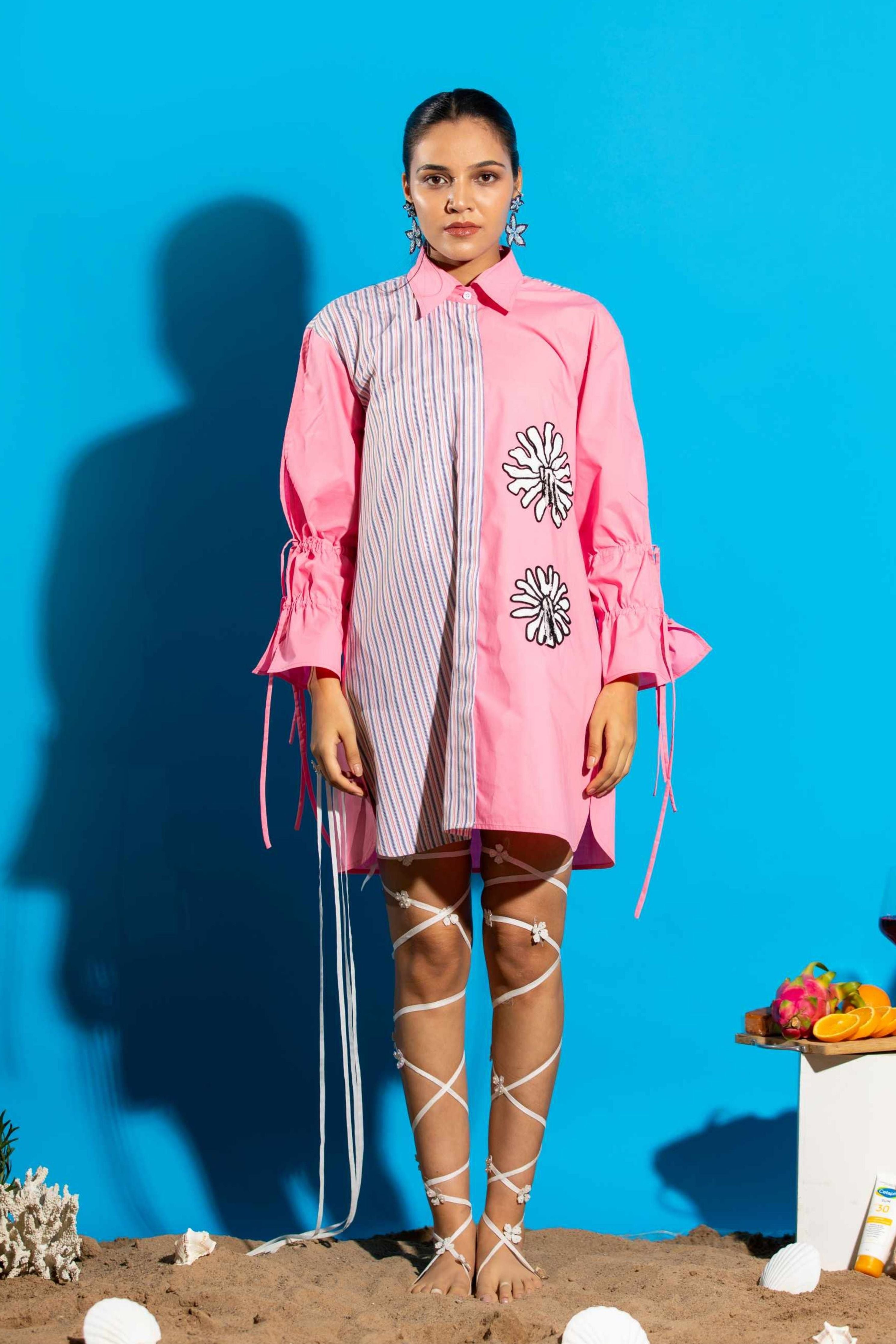 Gardenia Floral Embroidered Dress
