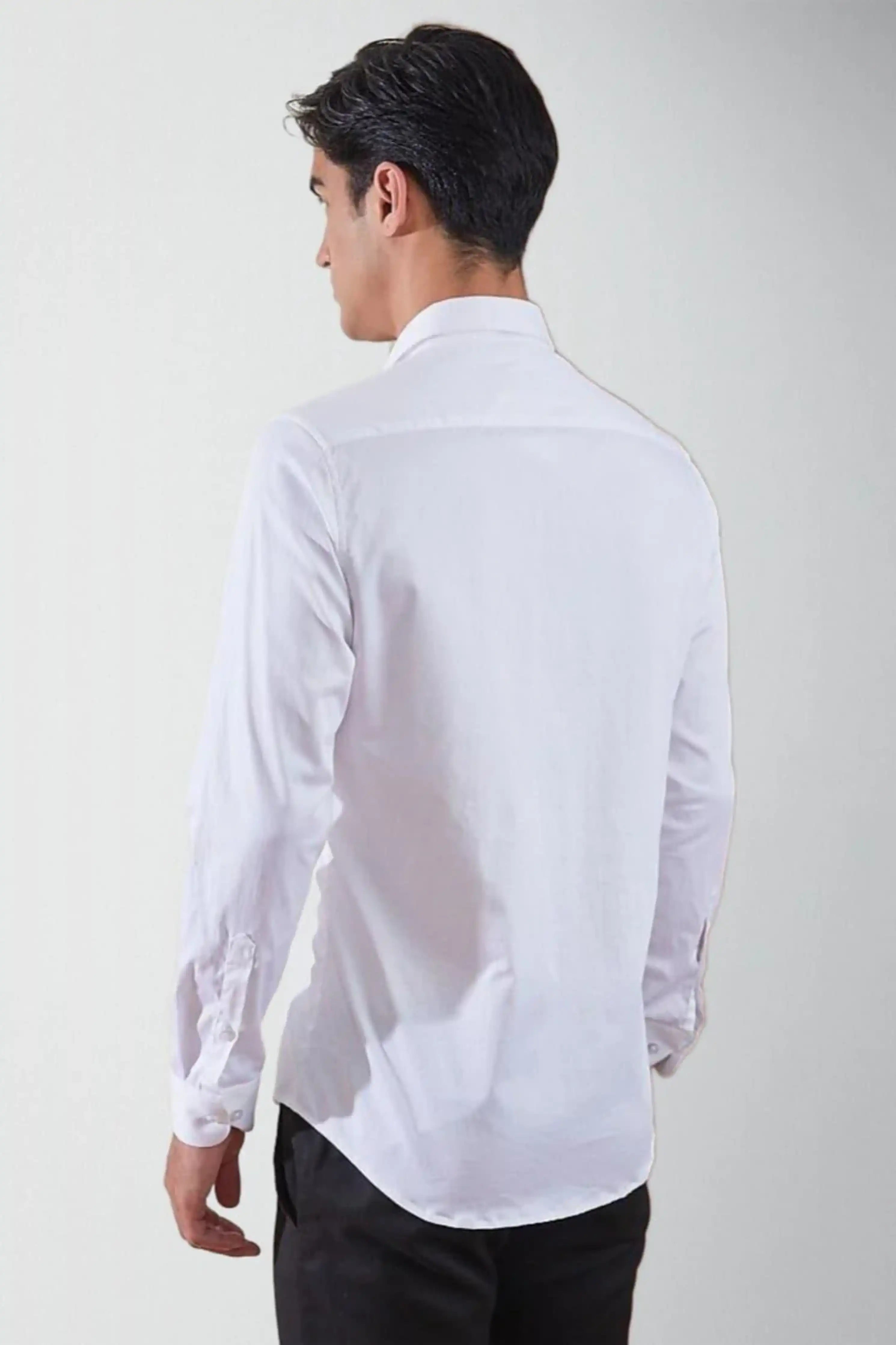 Embellished Party Wear White Shirt