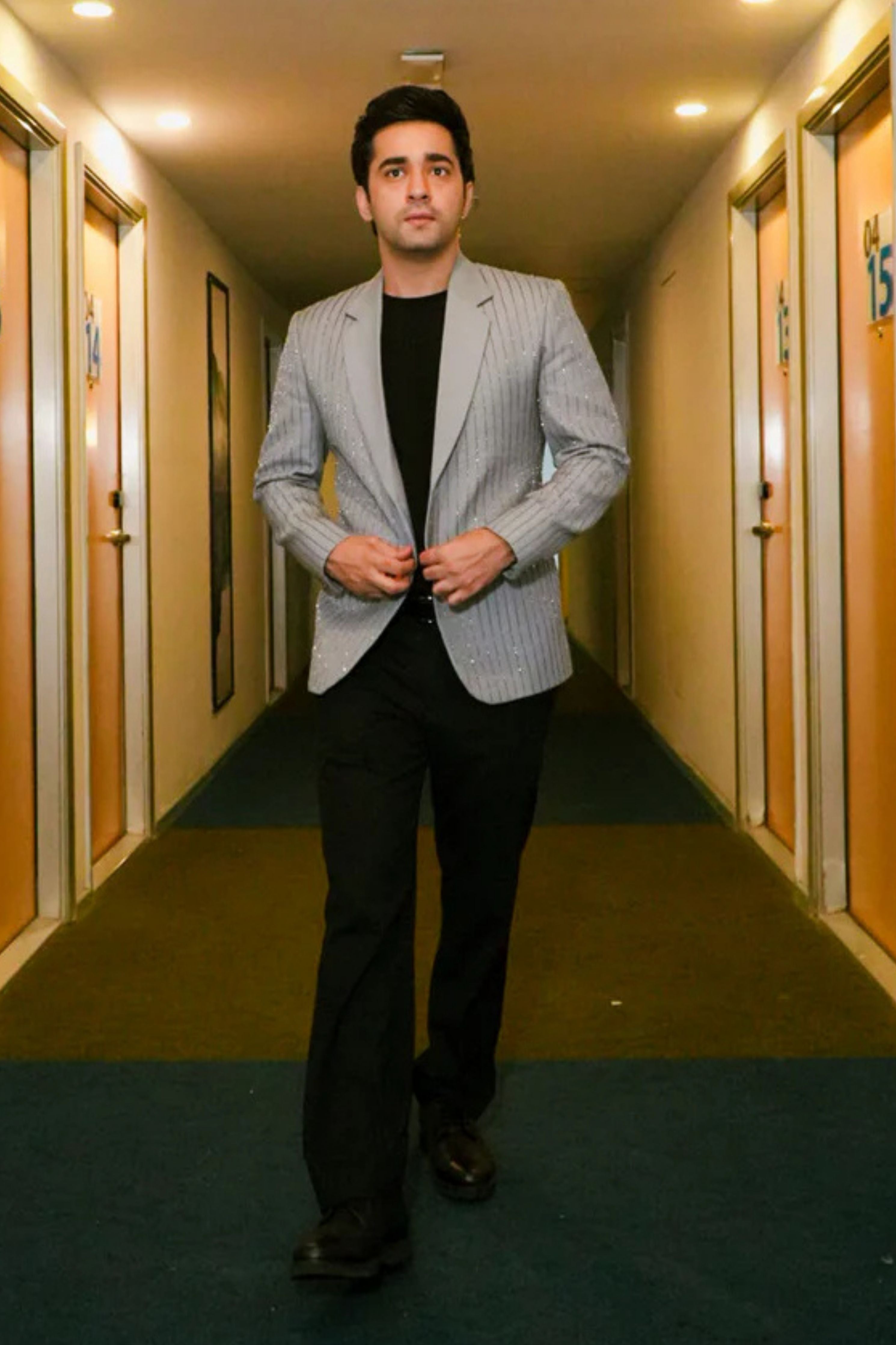 Grey Linear Blazer