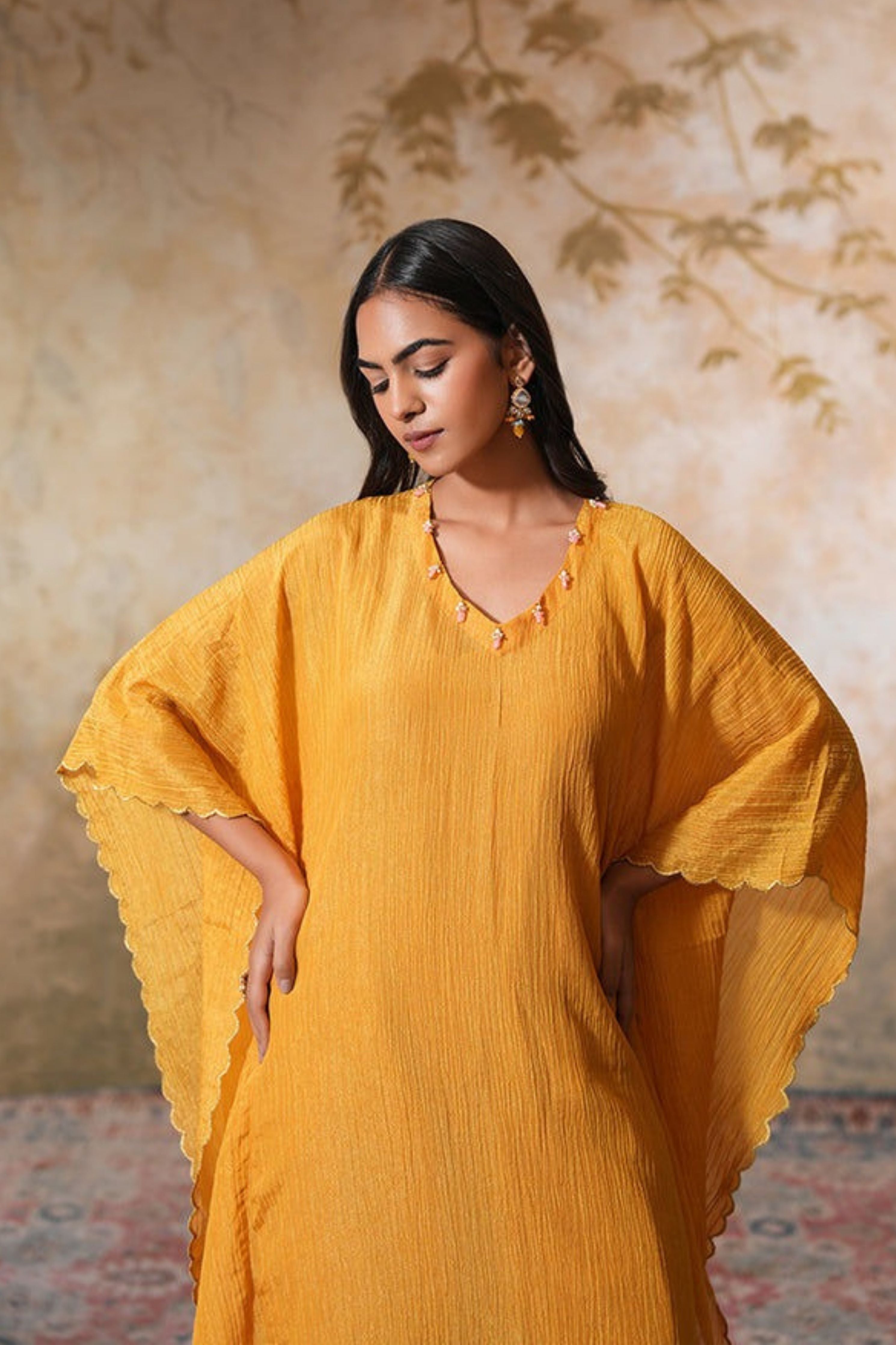 Sunehra Tissue Silk Kaftan Set