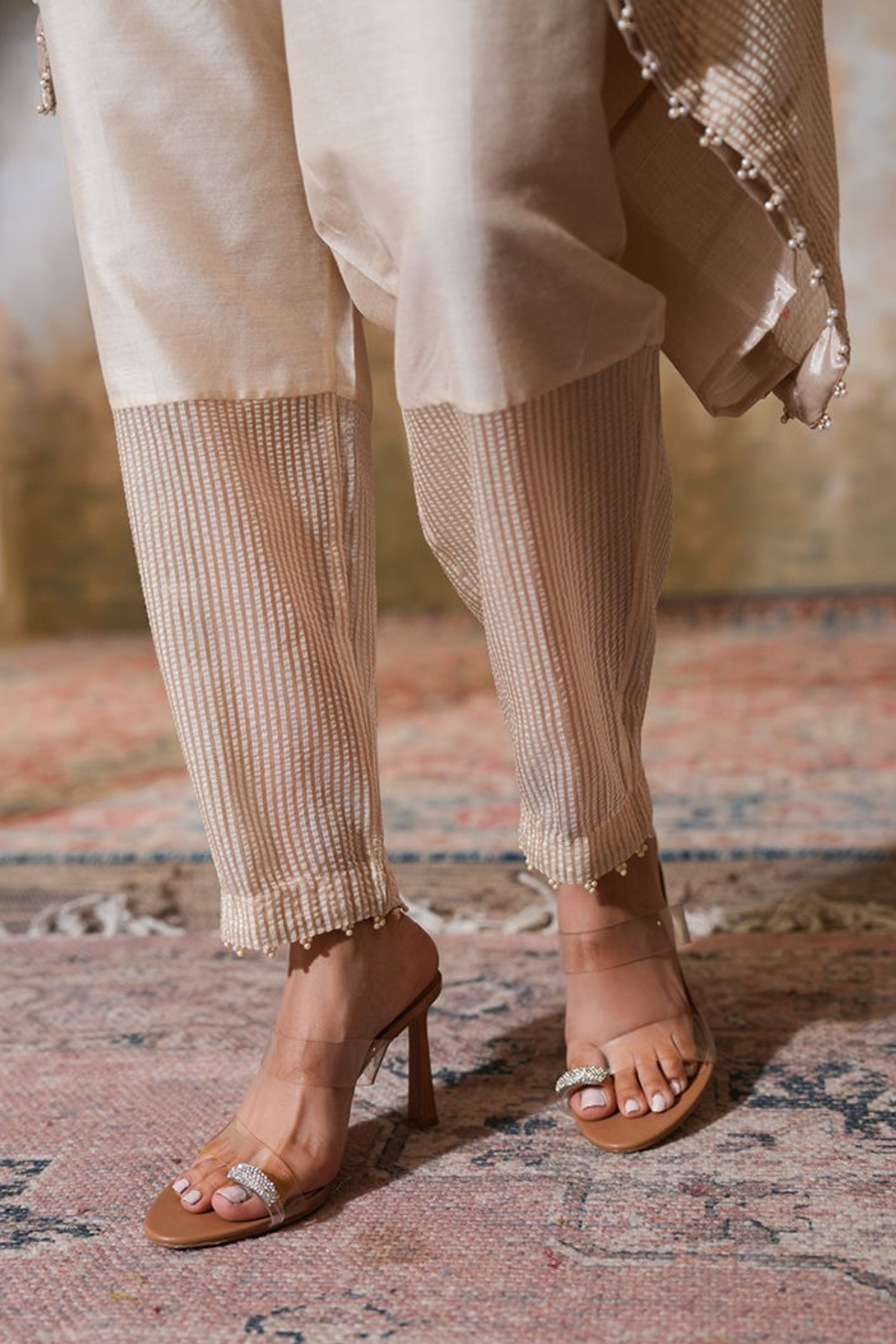 Kohra Tissue Silk Kaftan Set