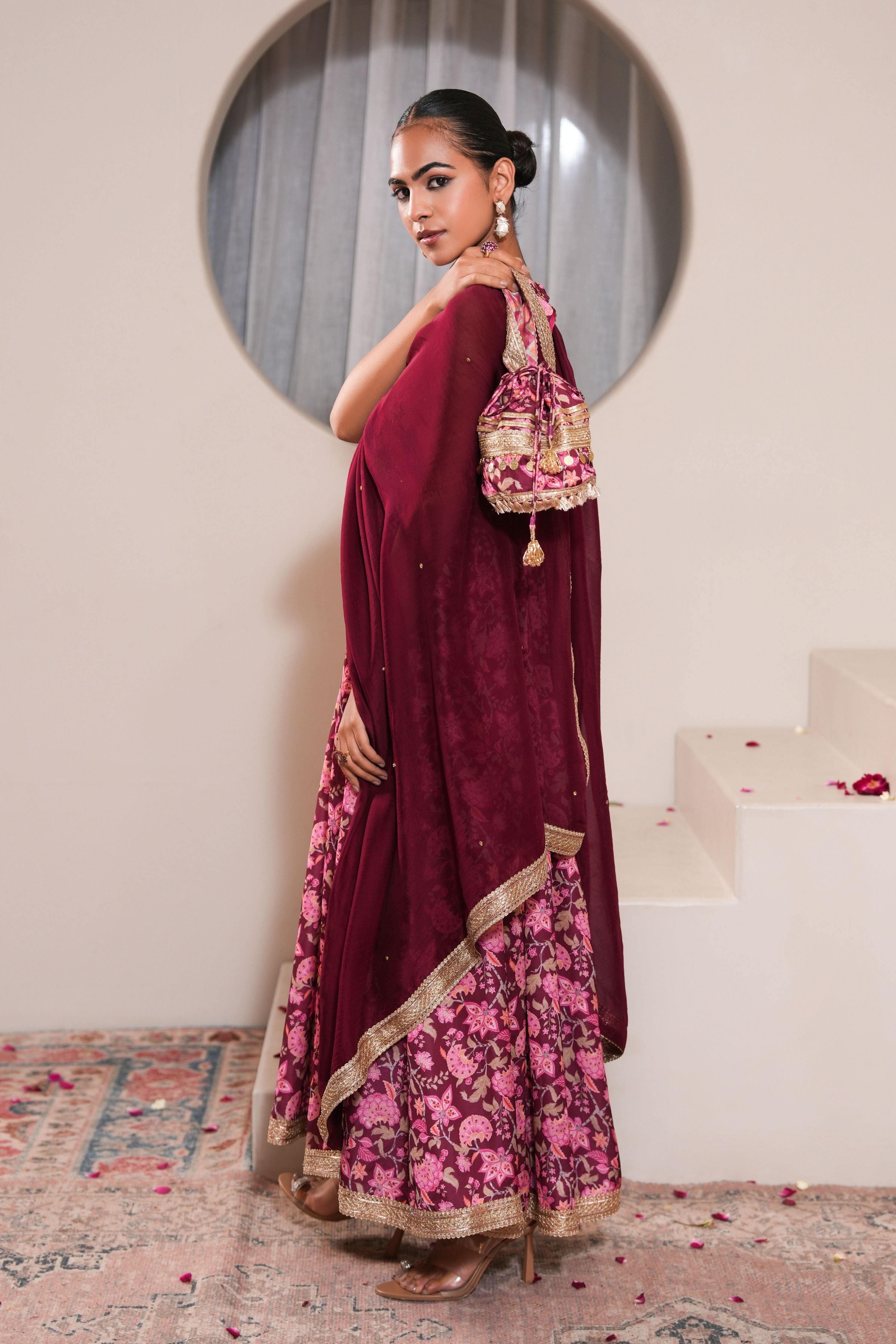 Petunia Gul Anarkali Set With Dupatta