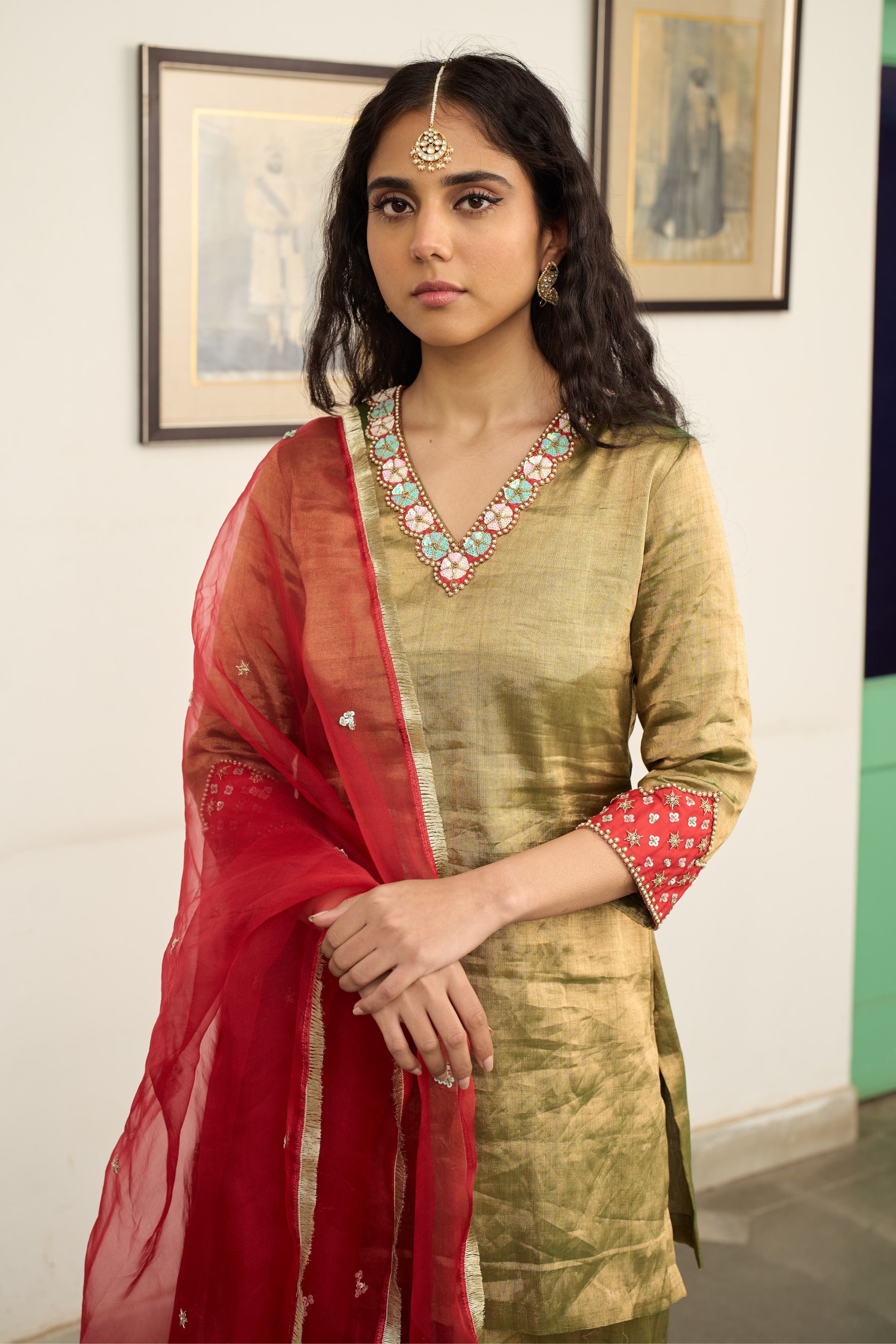 Jhilmil Tissue Sharara Set