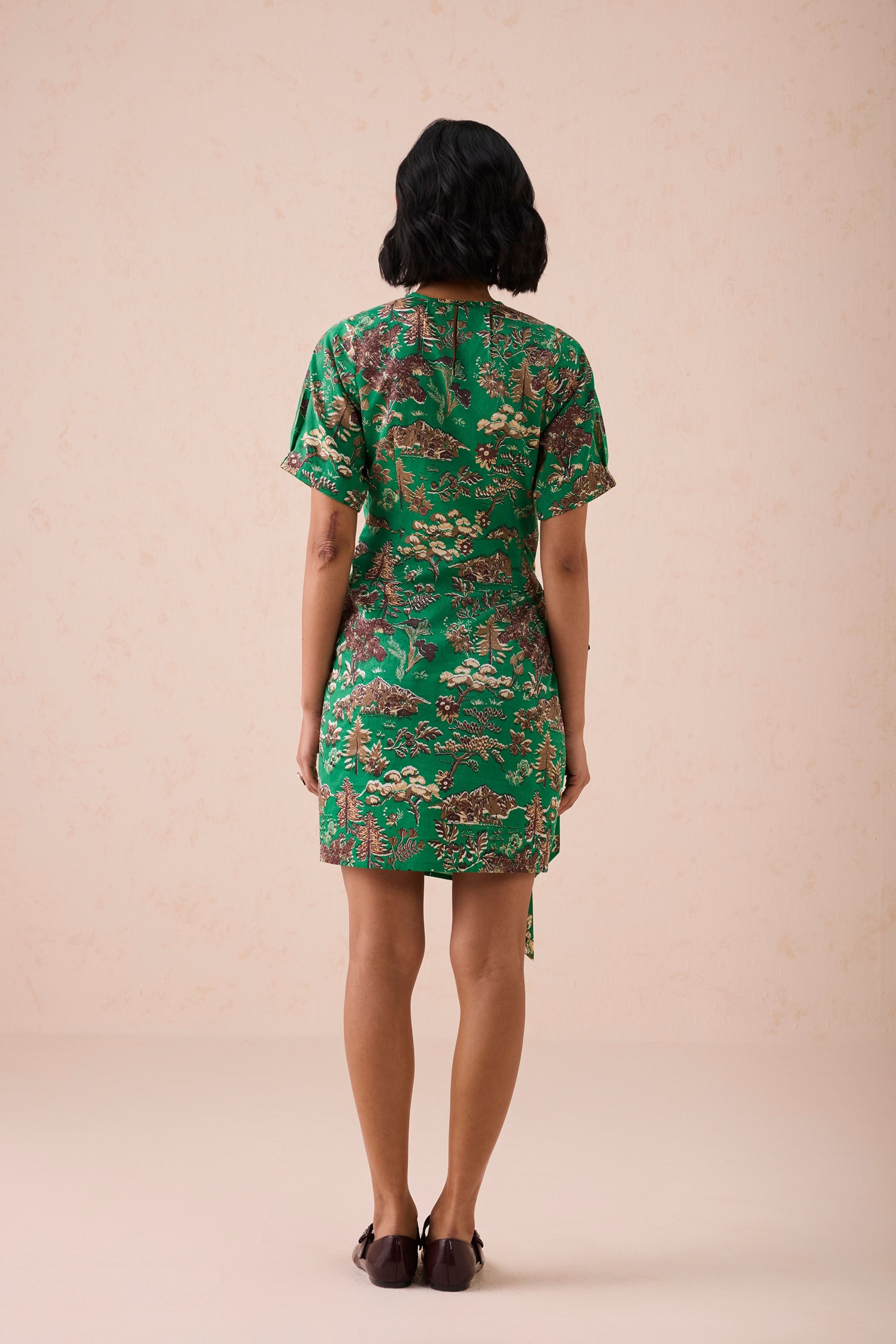 Green Fields Tencel Wrap Dress