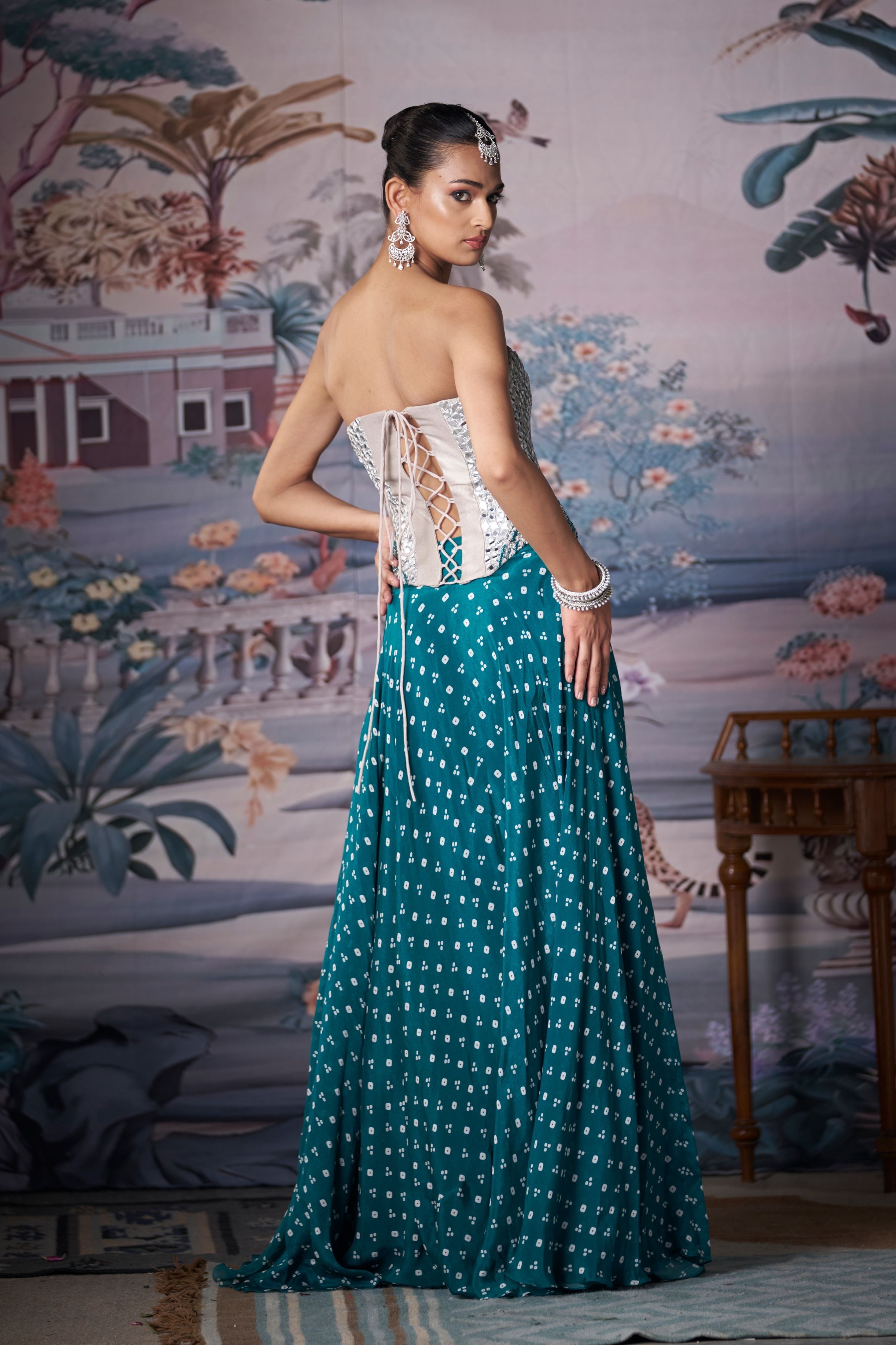 Green Goddess Lehenga set