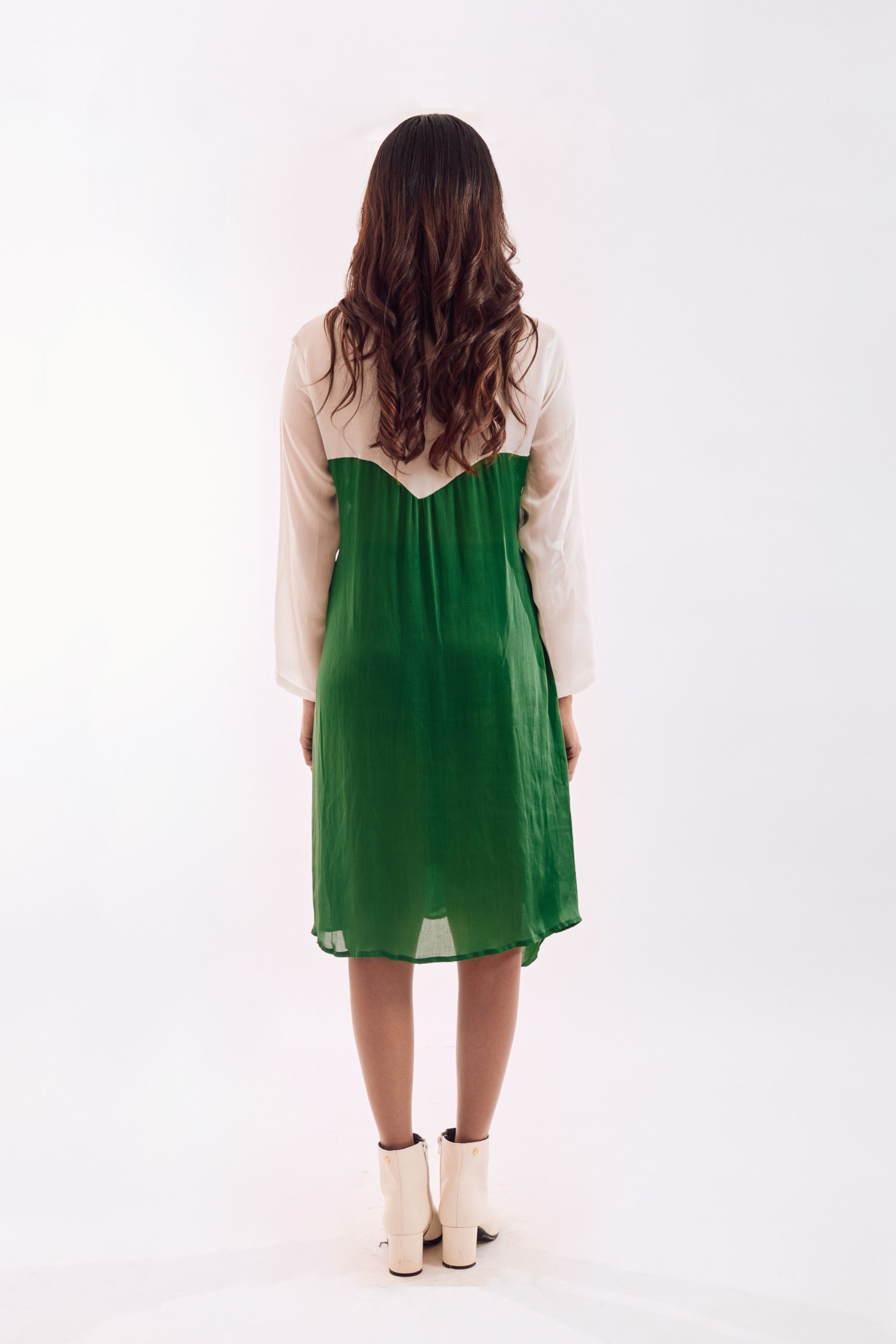 Green Half Tie Dress