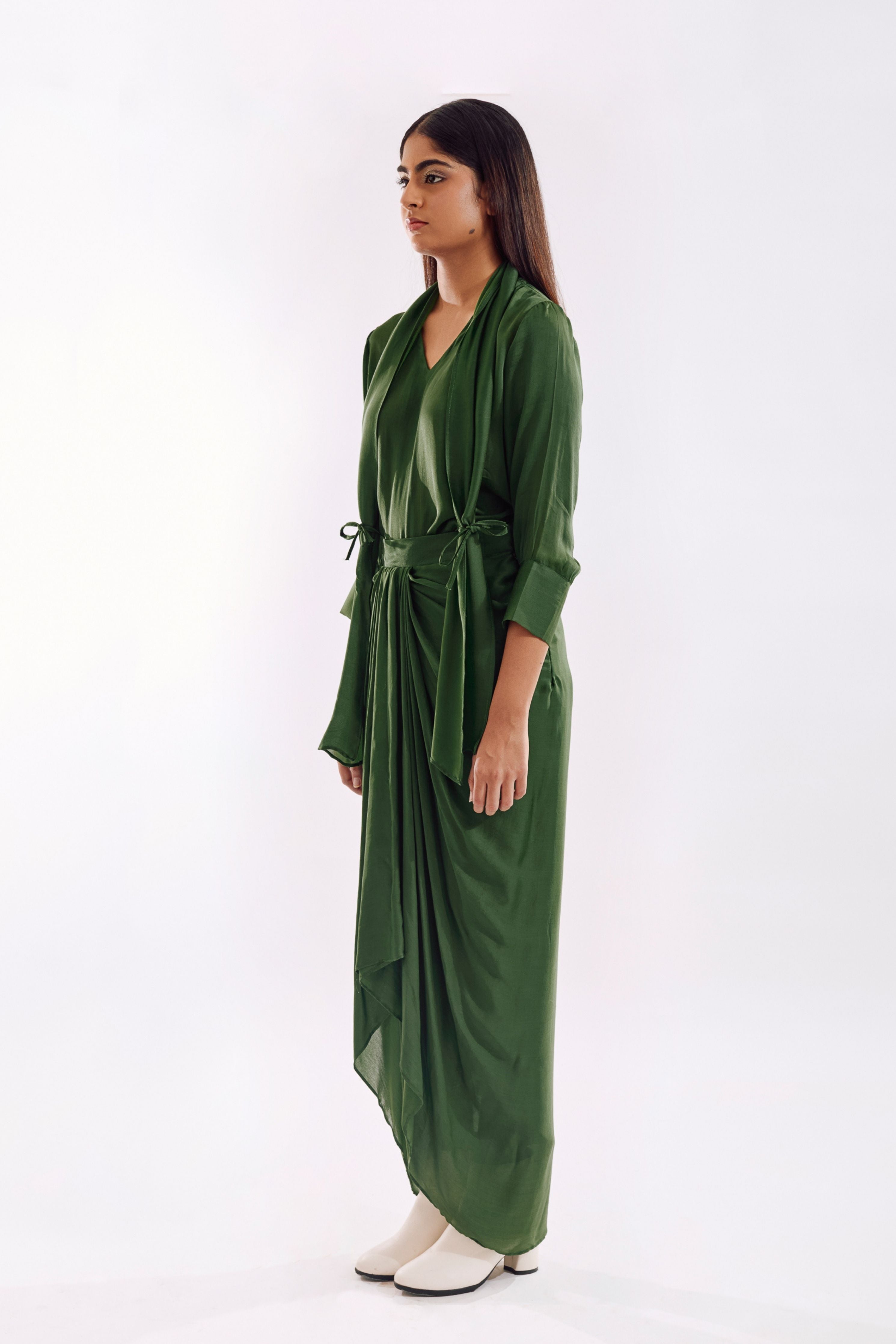 Green Side Tie Co-Ord set