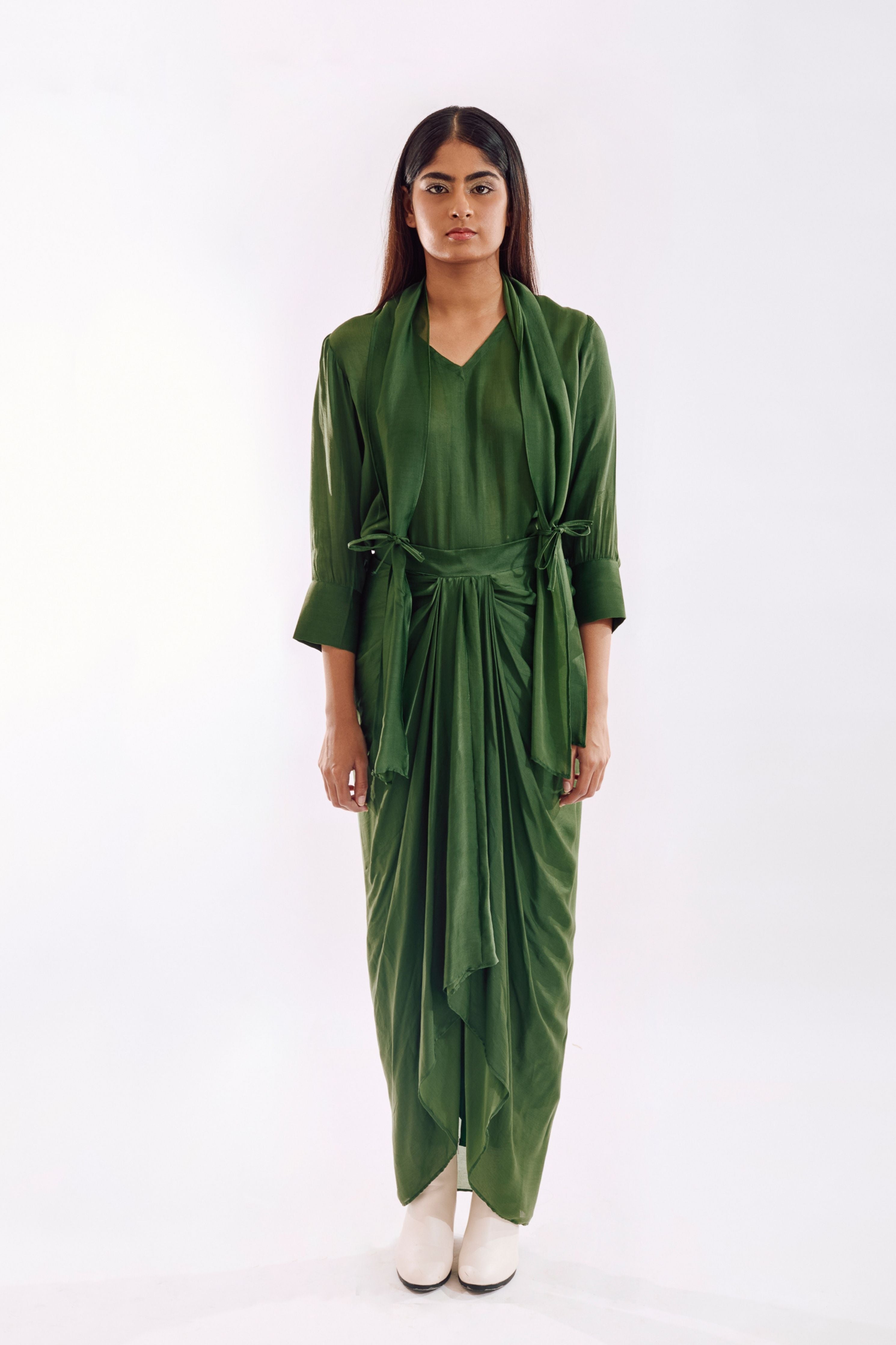 Green Side Tie Co-Ord set