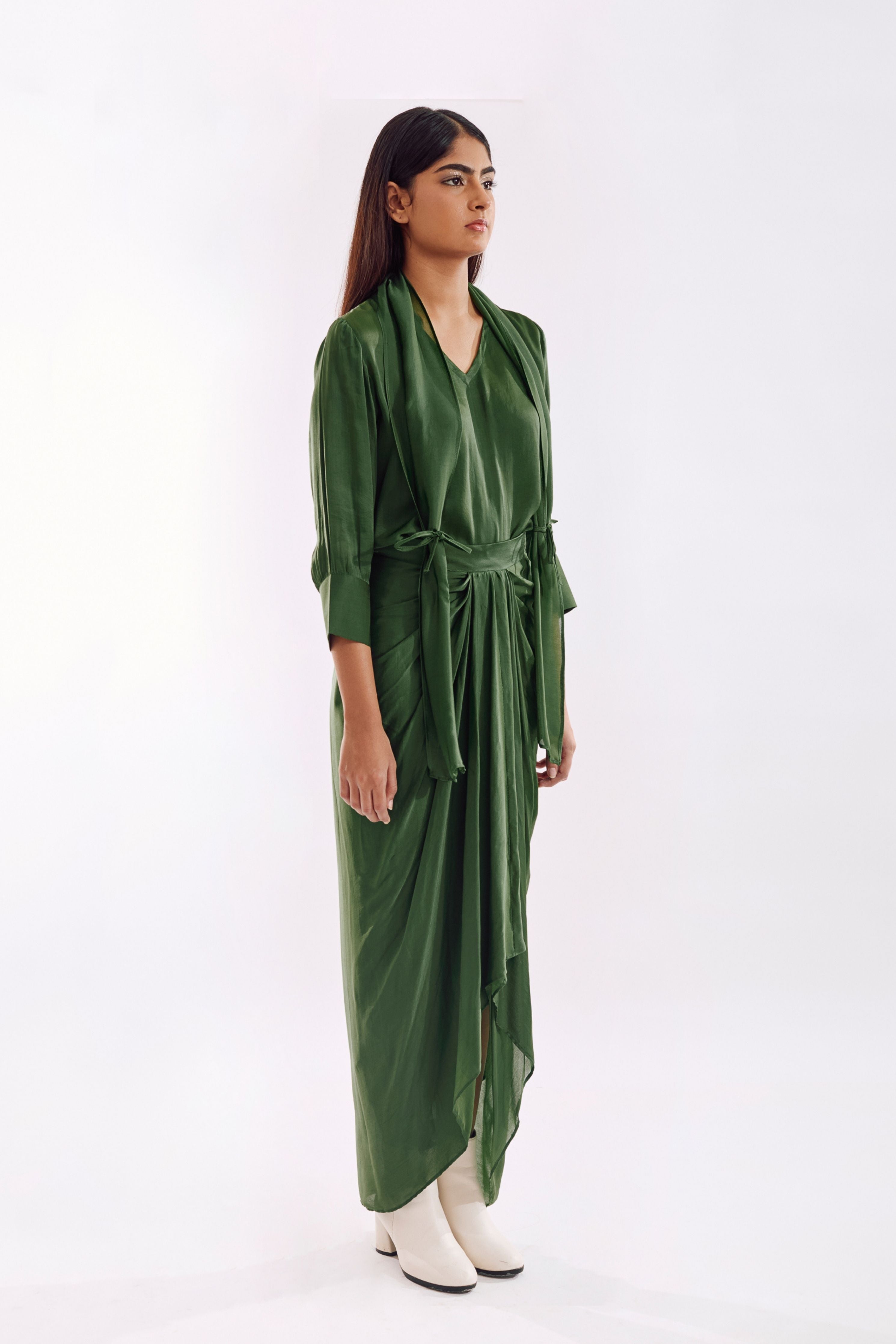 Green Side Tie Co-Ord set