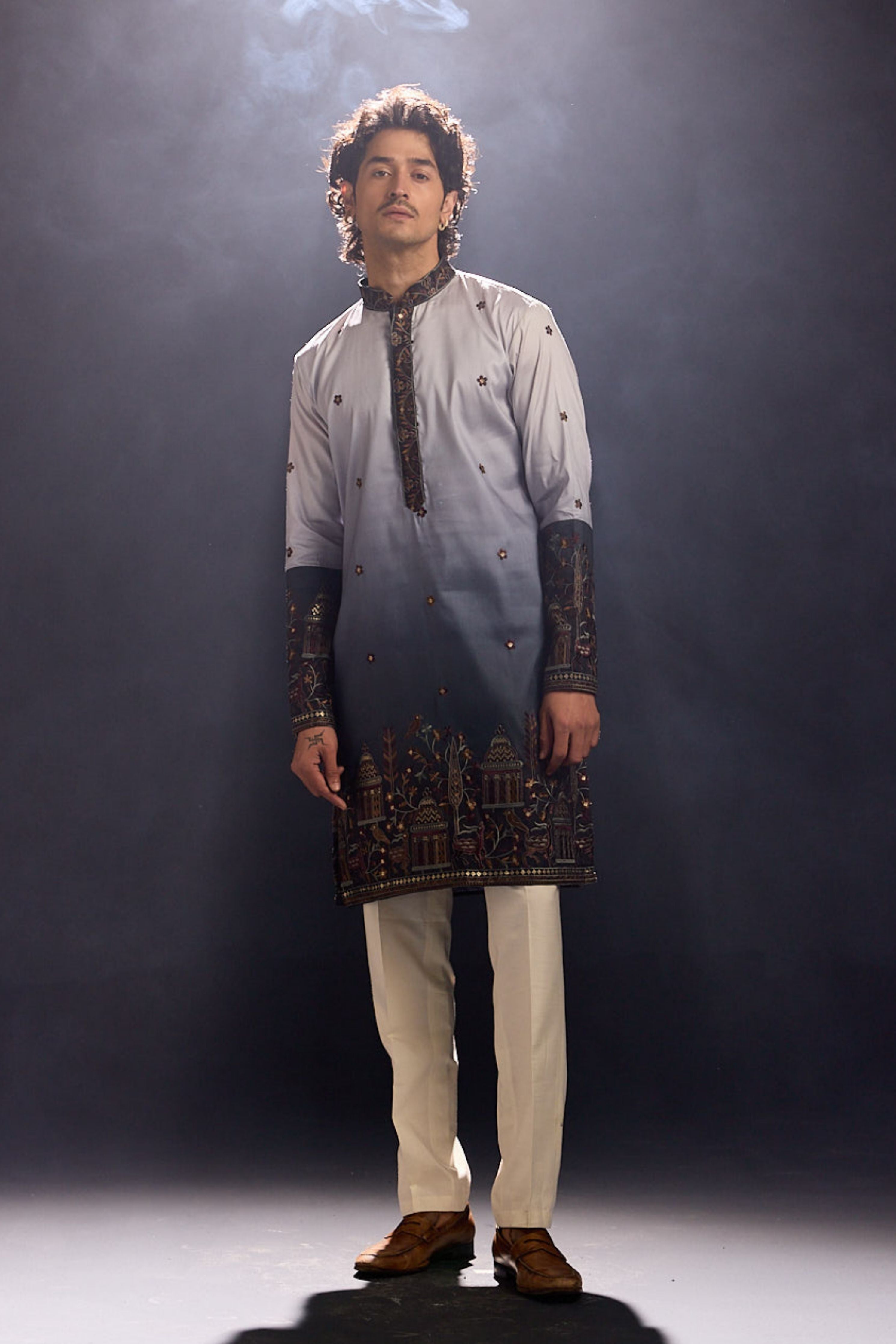 Grey Ombre Kurta Set