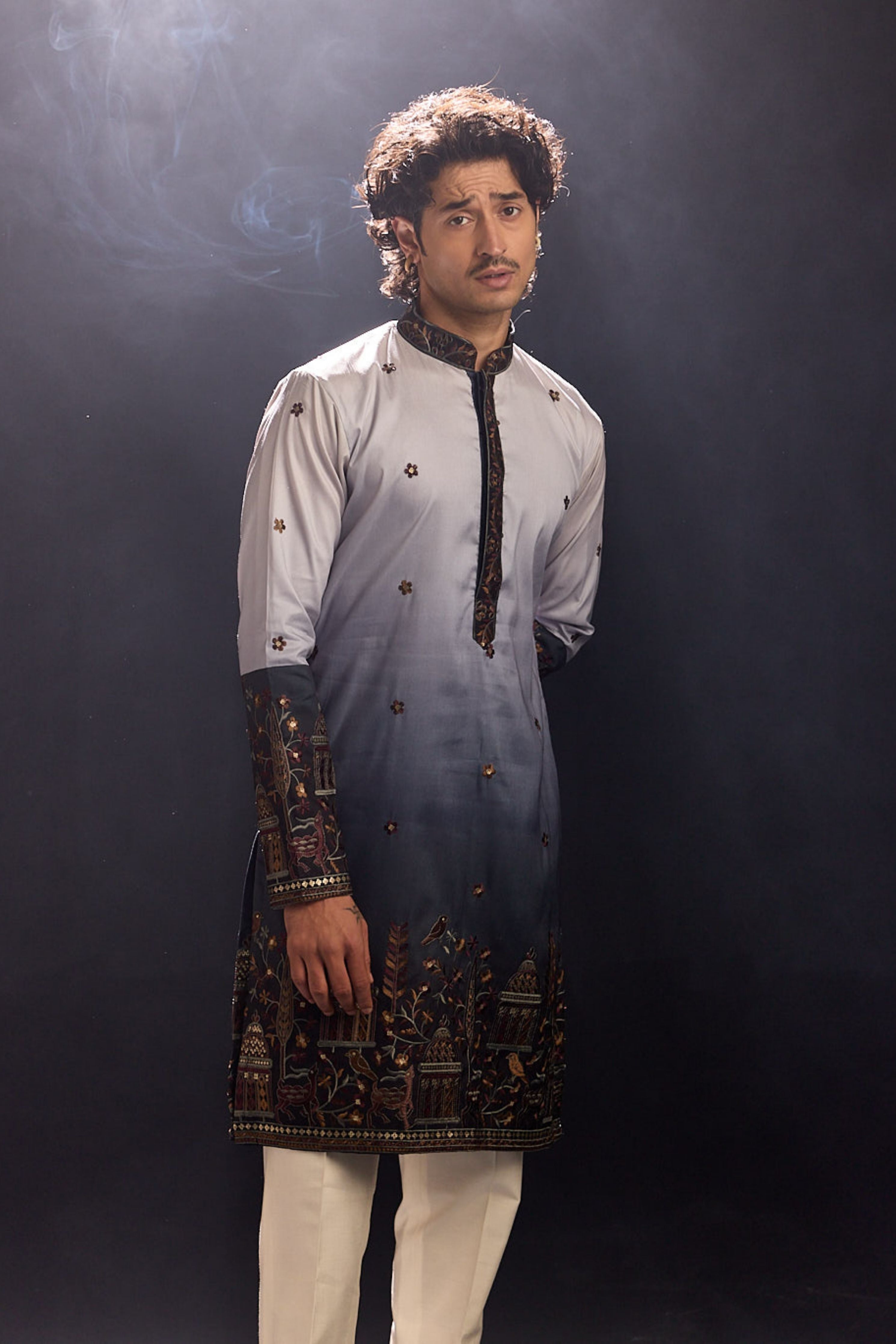 Grey Ombre Kurta Set