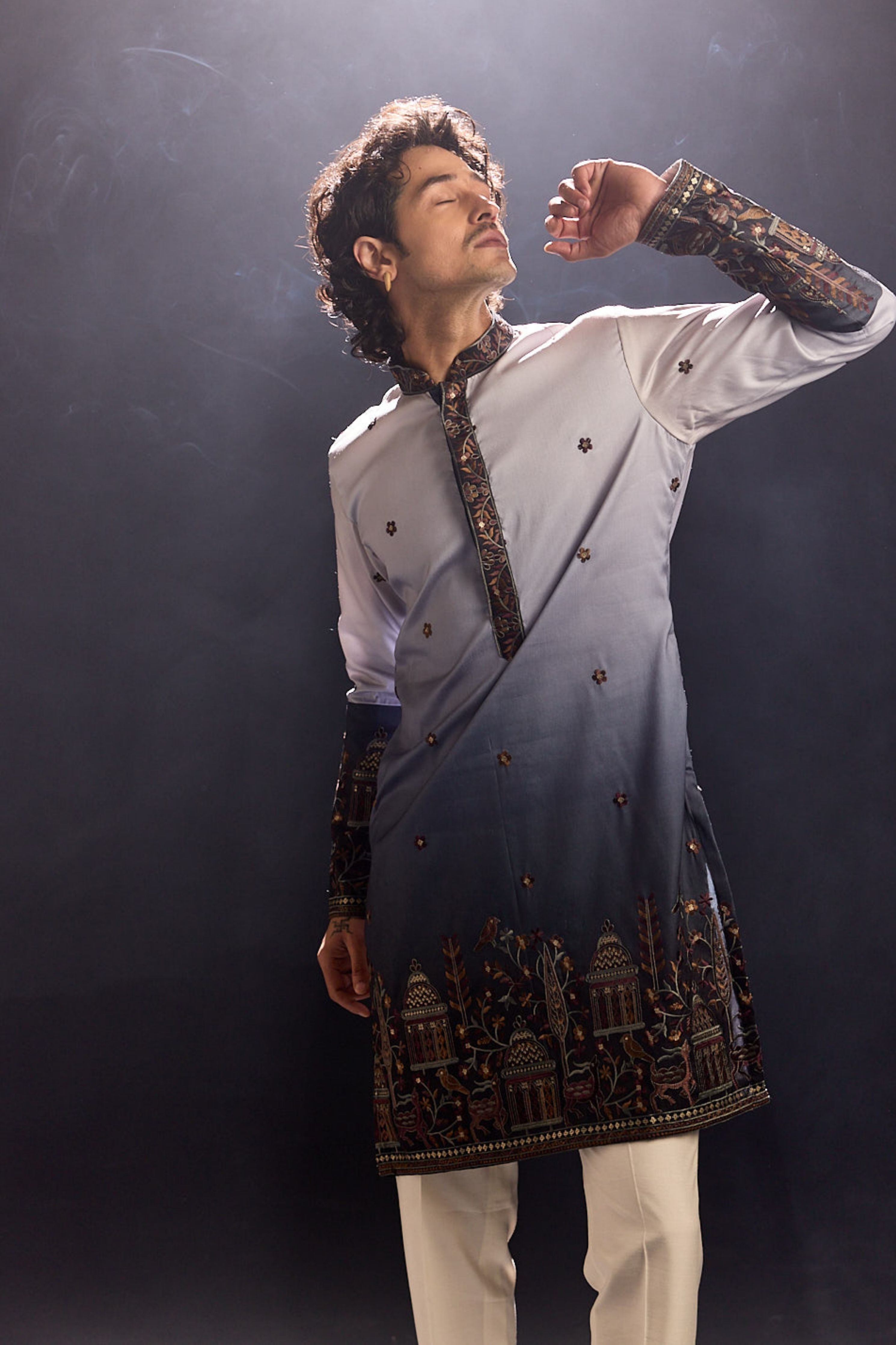 Grey Ombre Kurta Set