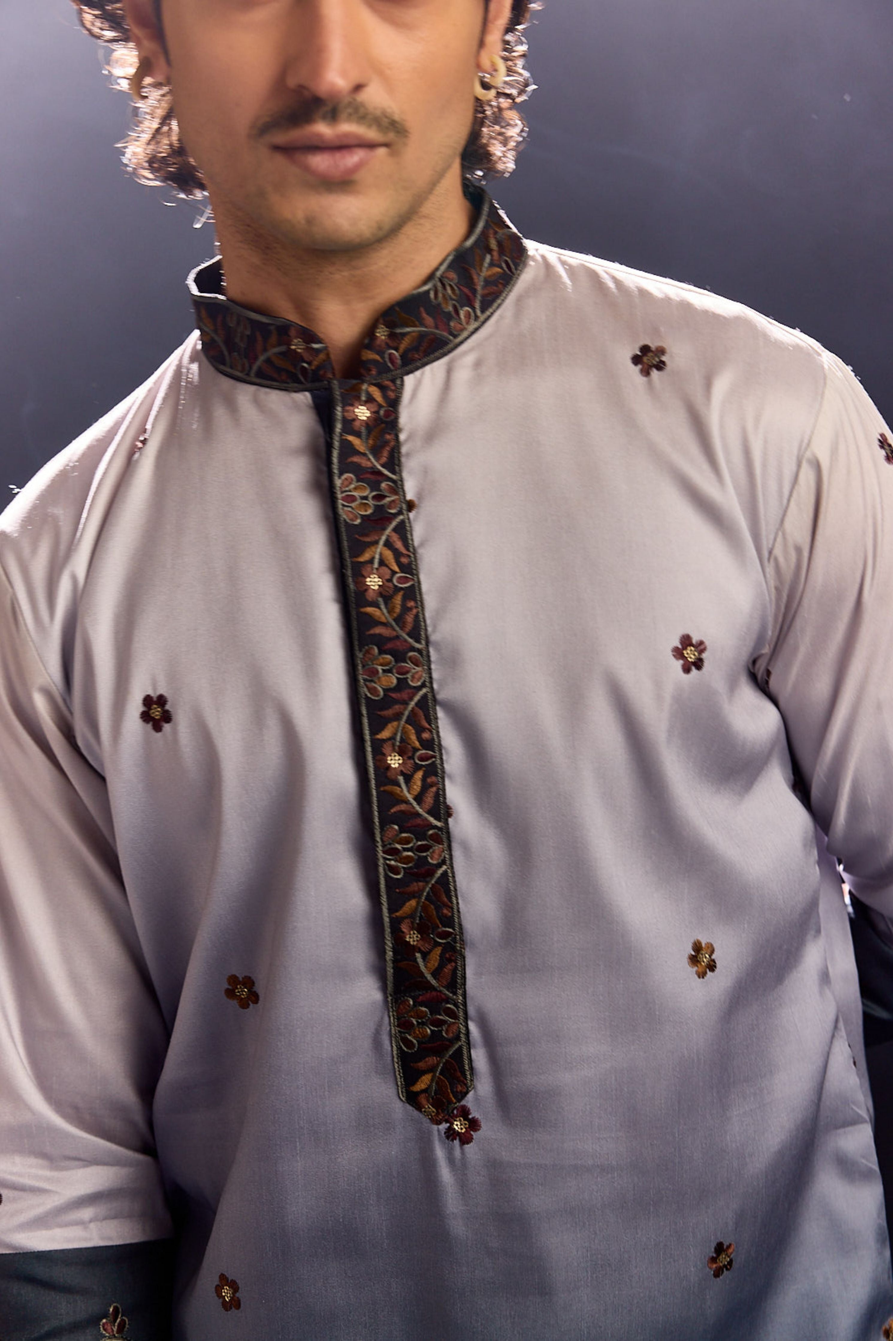 Grey Ombre Kurta Set