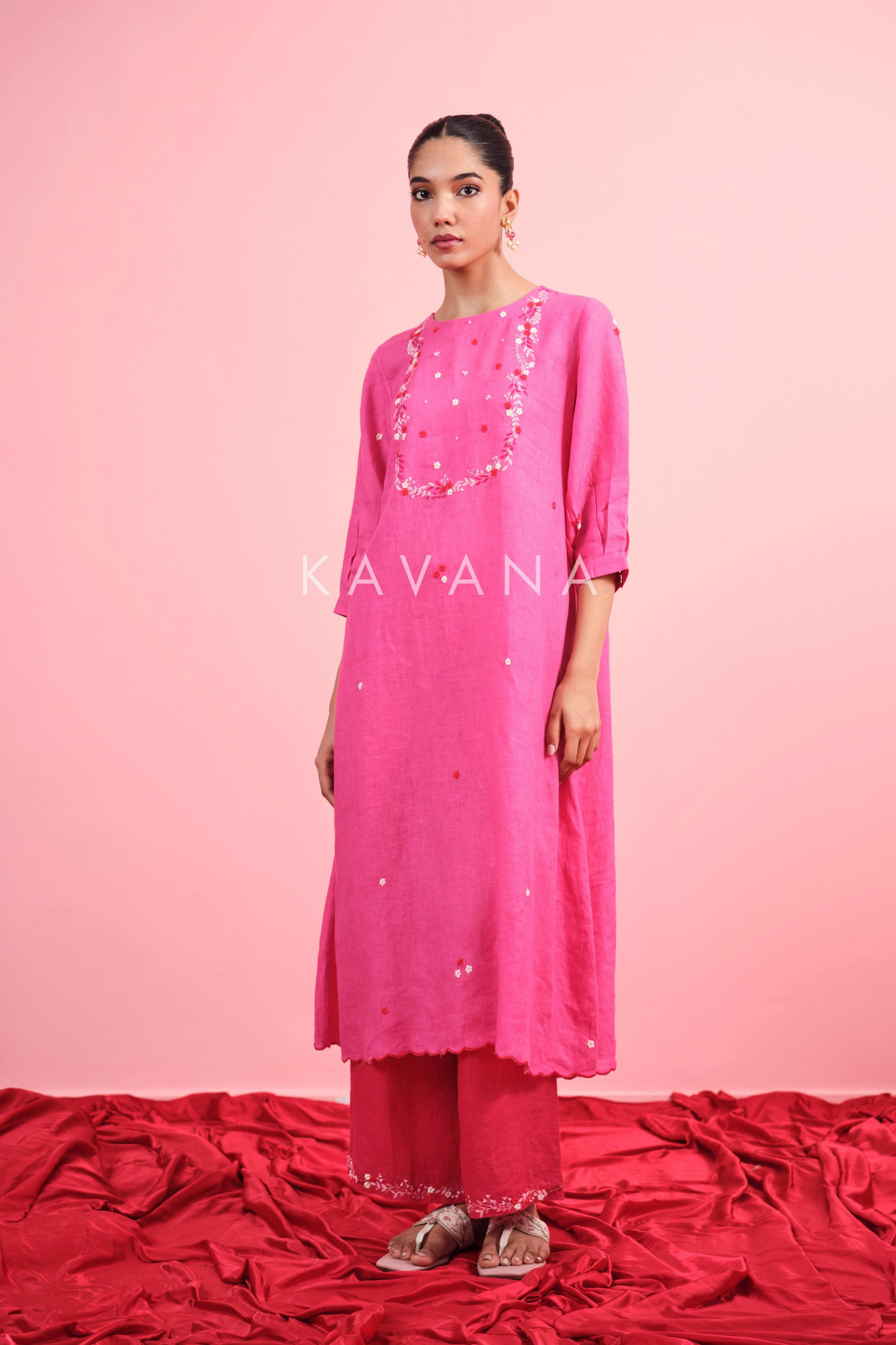 Gulabi Baag Chanderi Kurta Set
