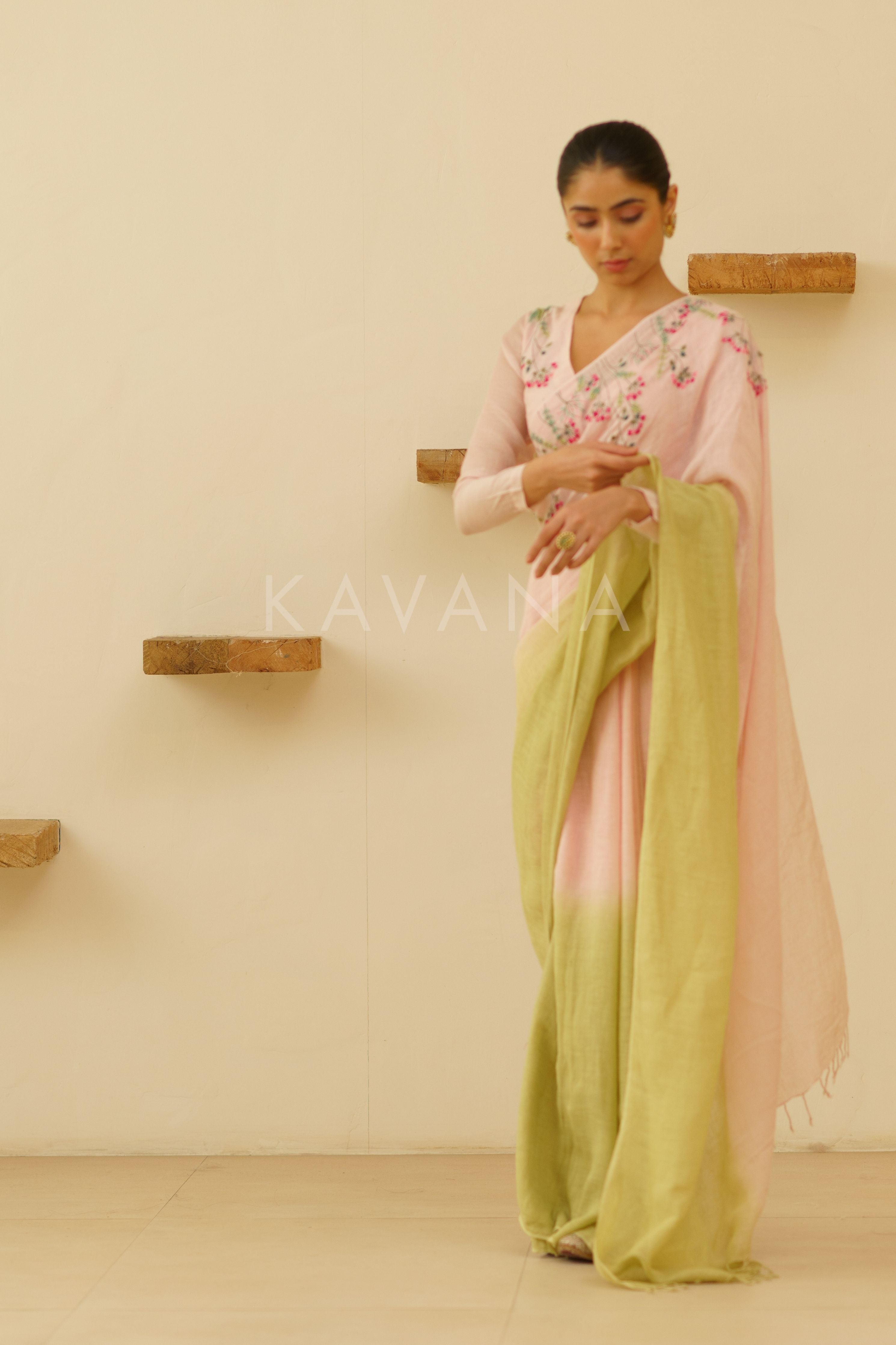 Gulnoor Linen Sari