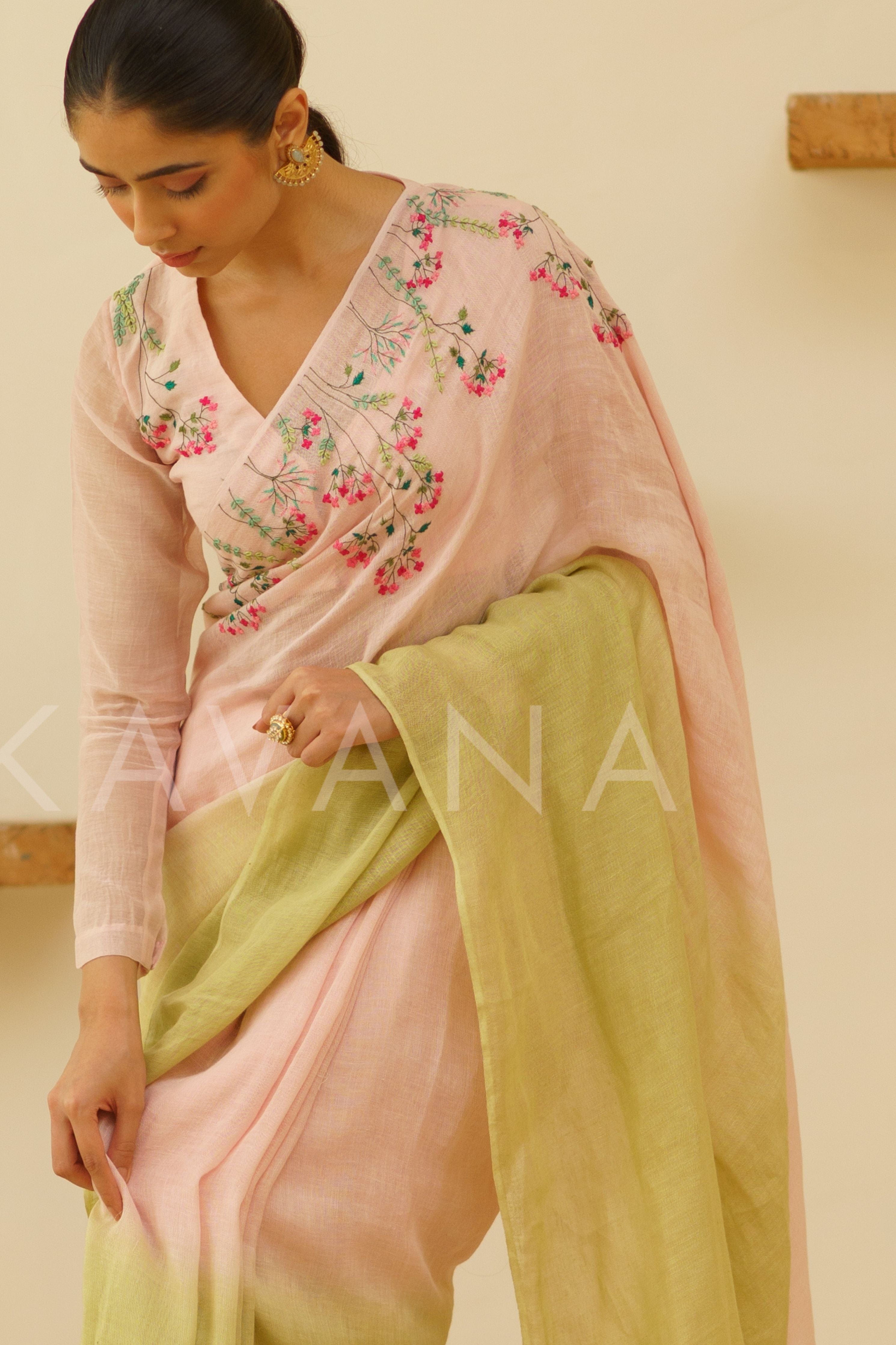 Gulnoor Linen Sari