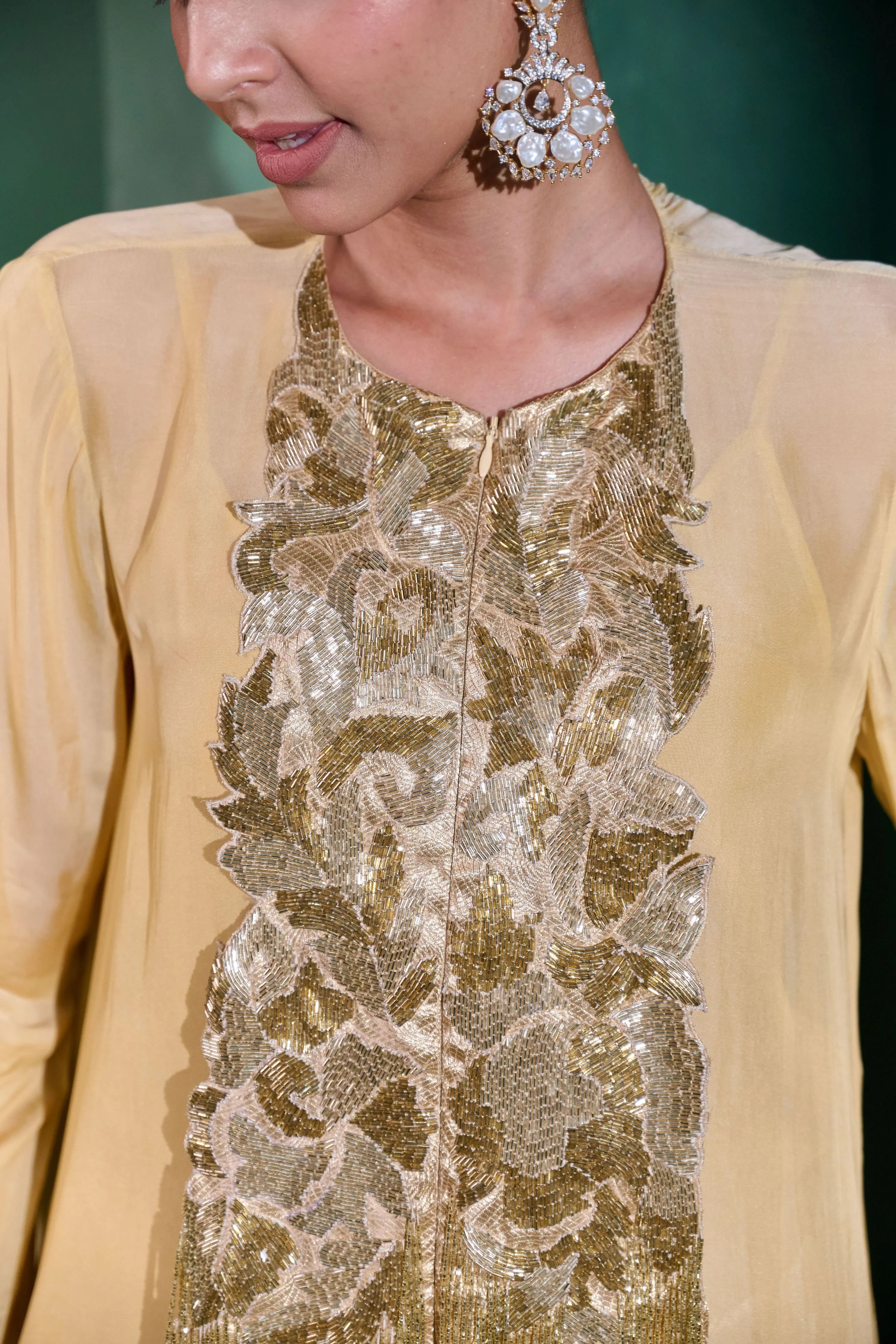 Gulzar Gilded Dress With Pants