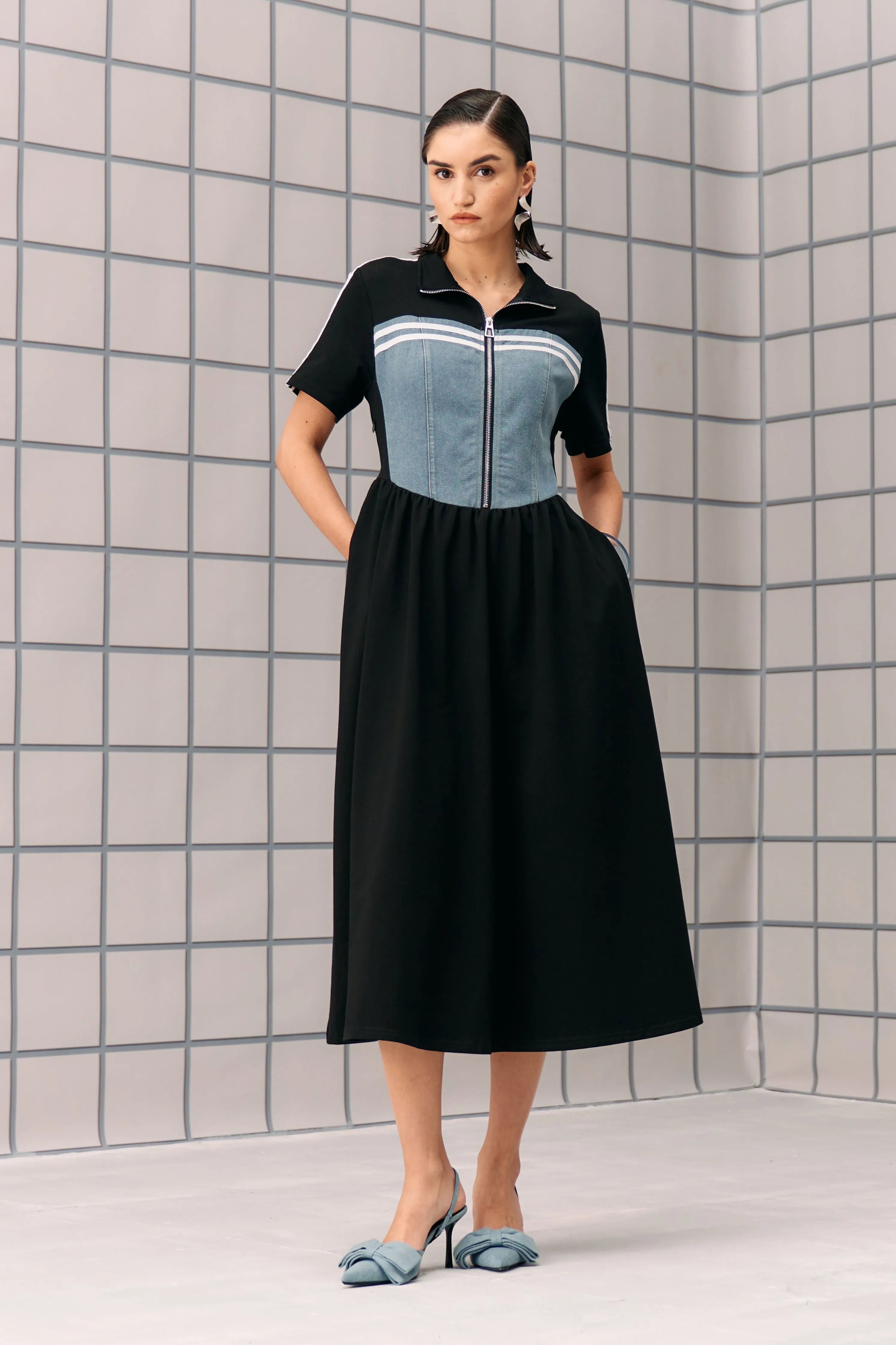 Black Denim Hibo Dress